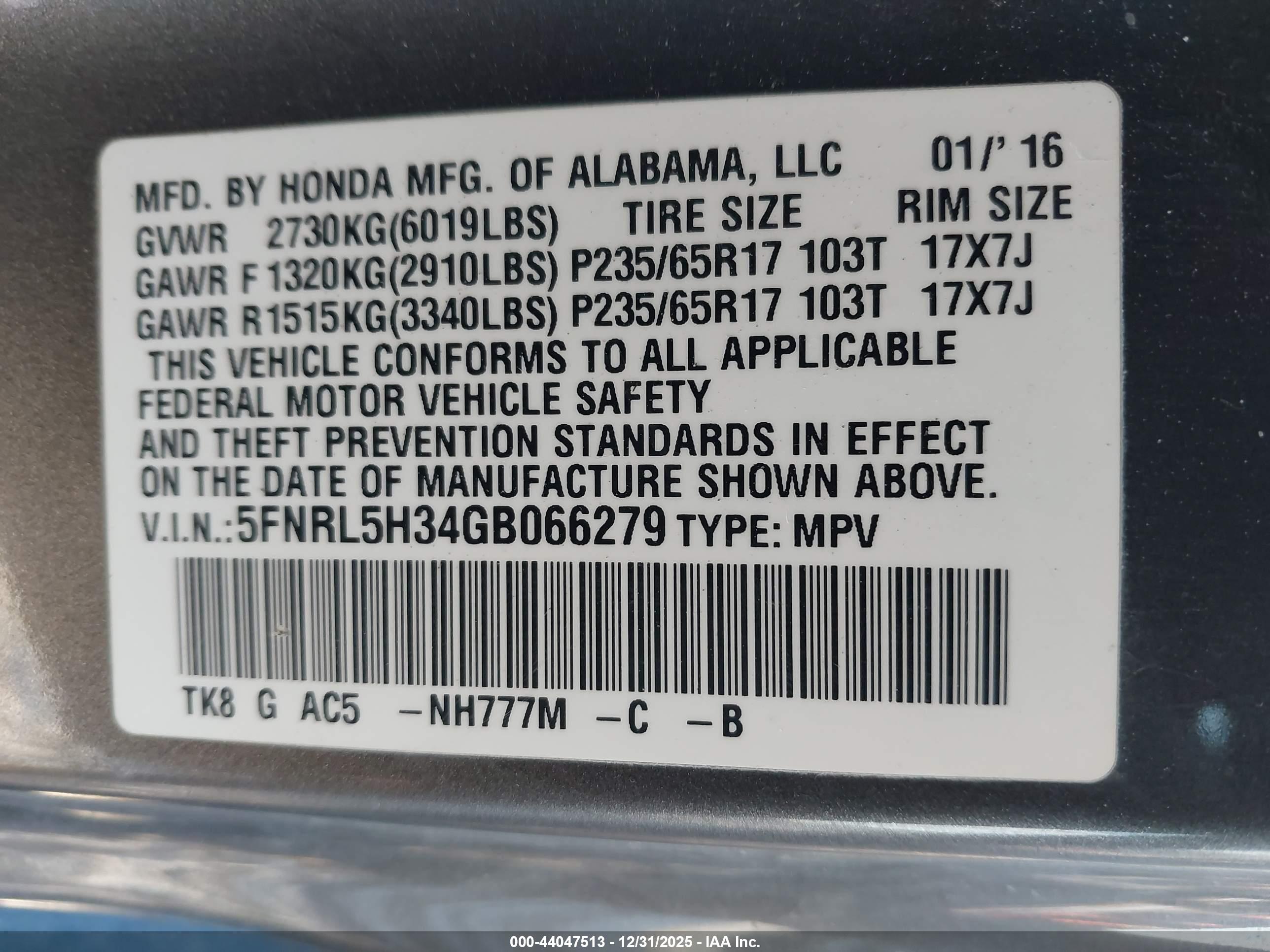 HONDA ODYSSEY image 9
