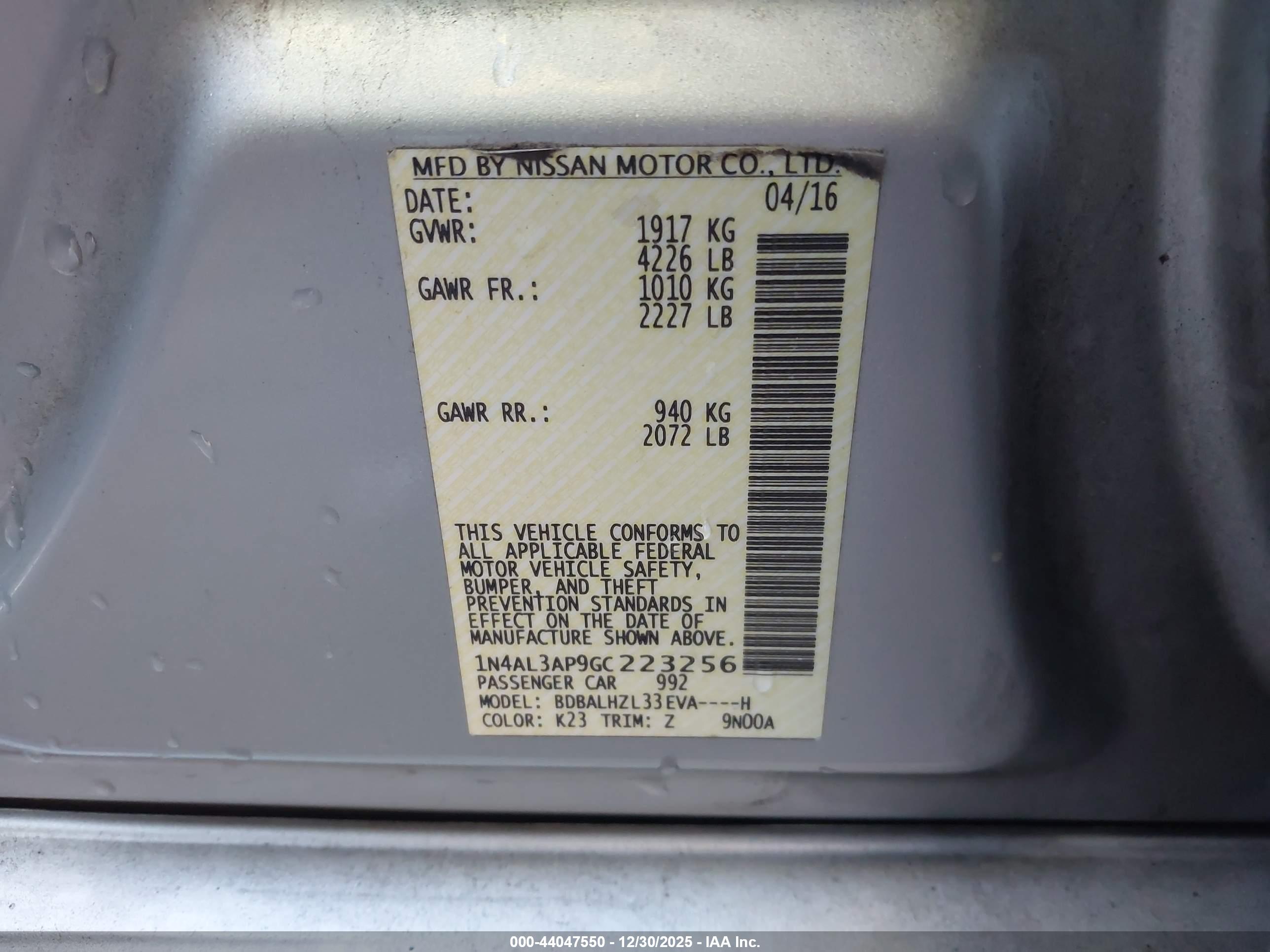 NISSAN ALTIMA image 9