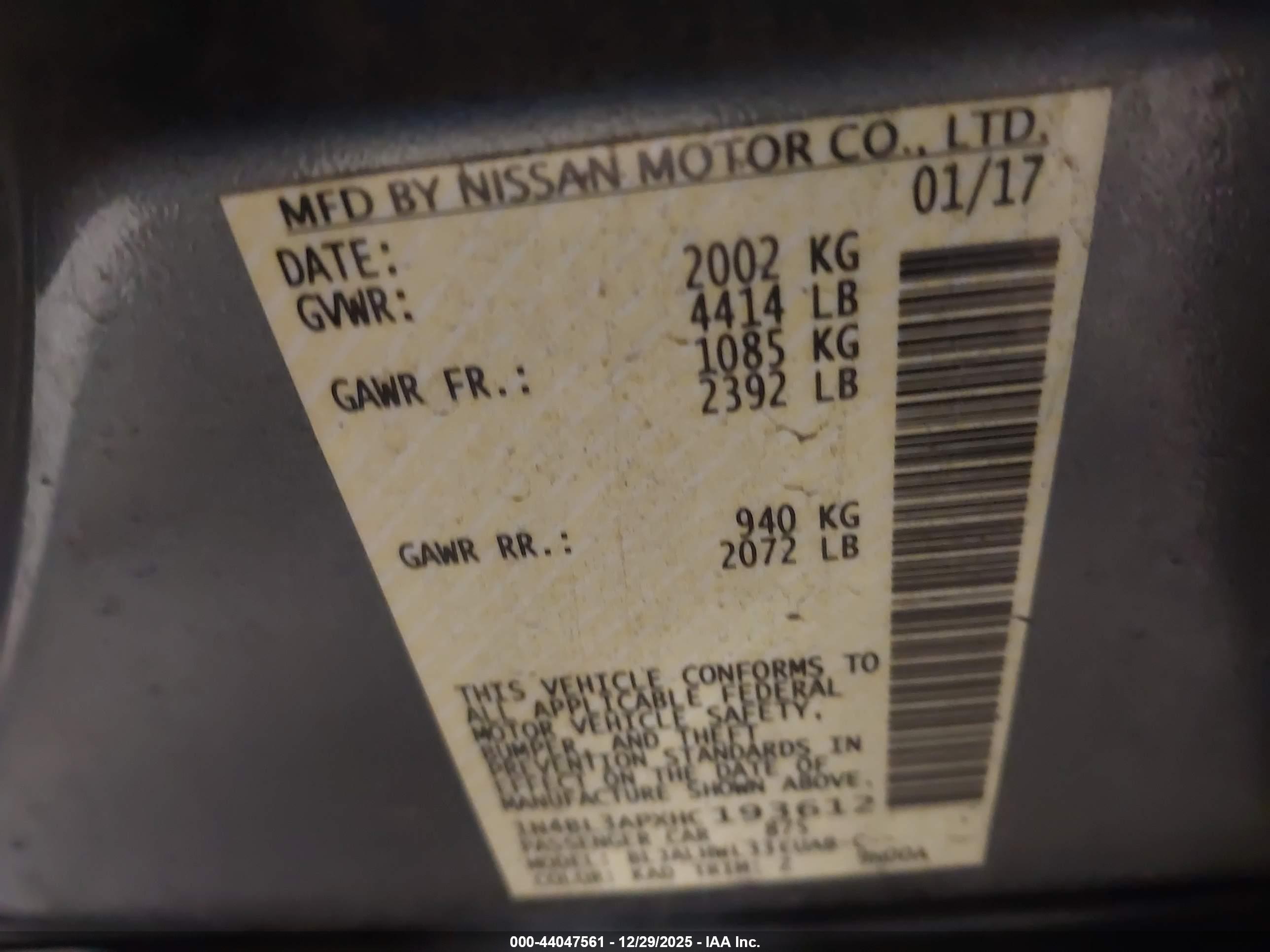 NISSAN ALTIMA image 9