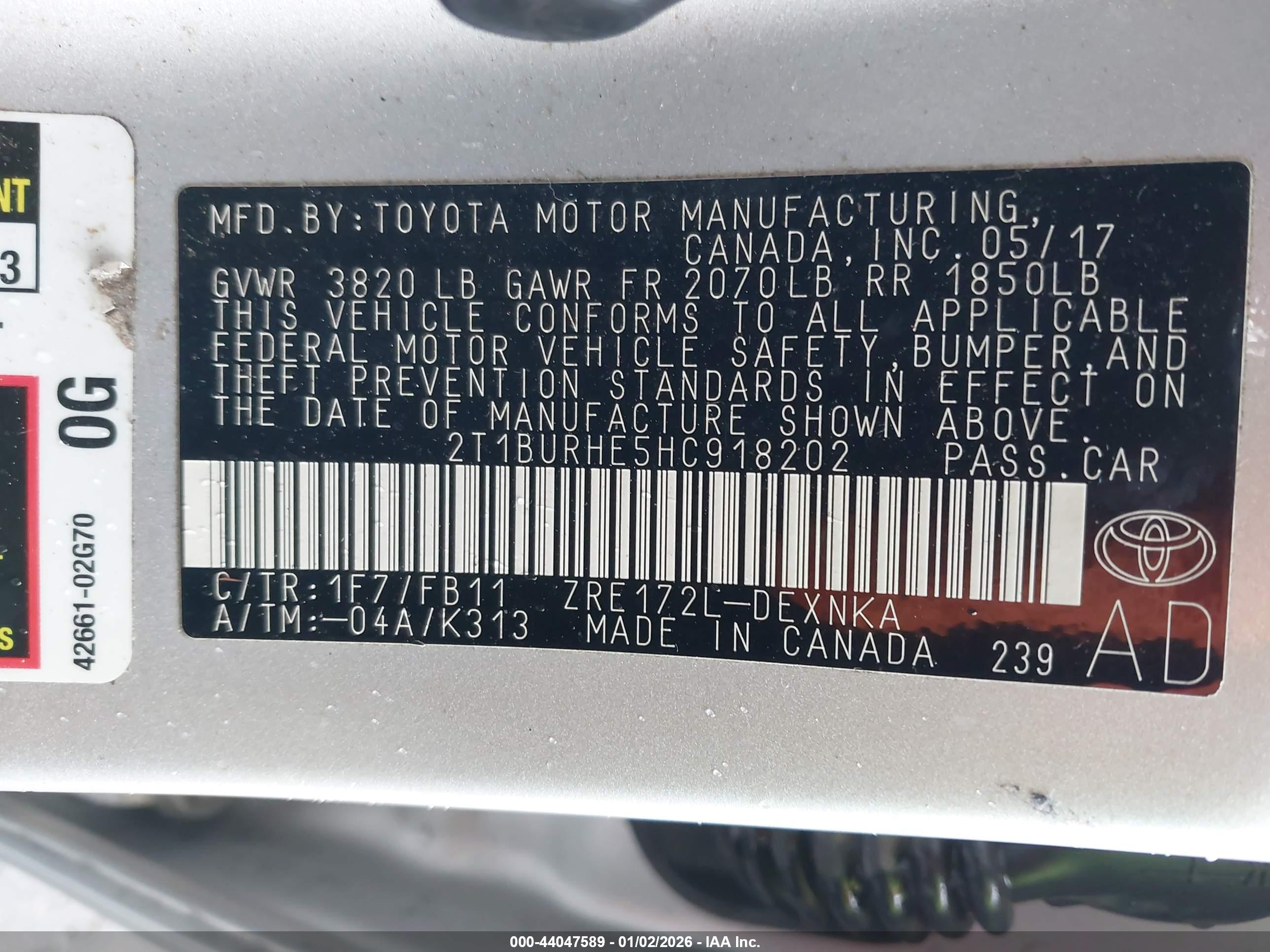 TOYOTA COROLLA image 9