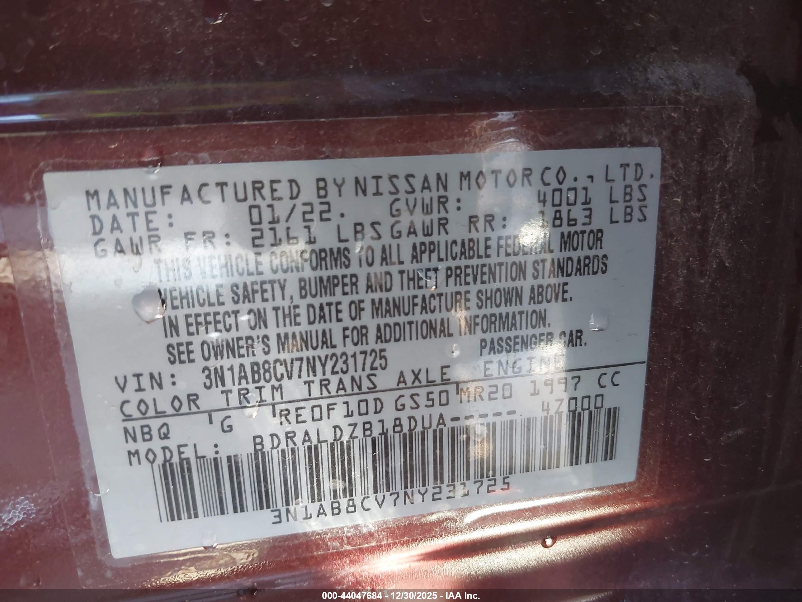 NISSAN SENTRA image 9