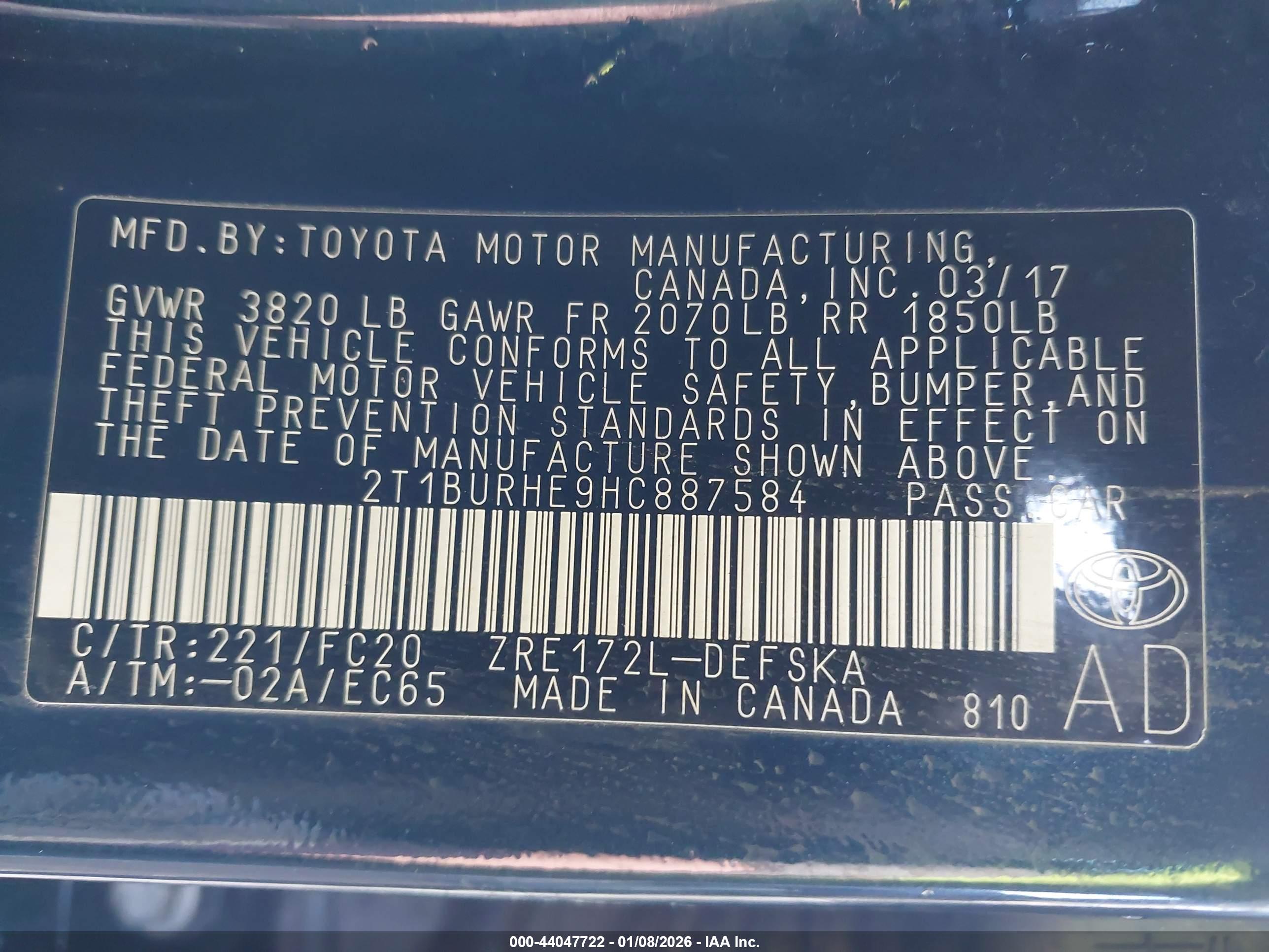 TOYOTA COROLLA image 9