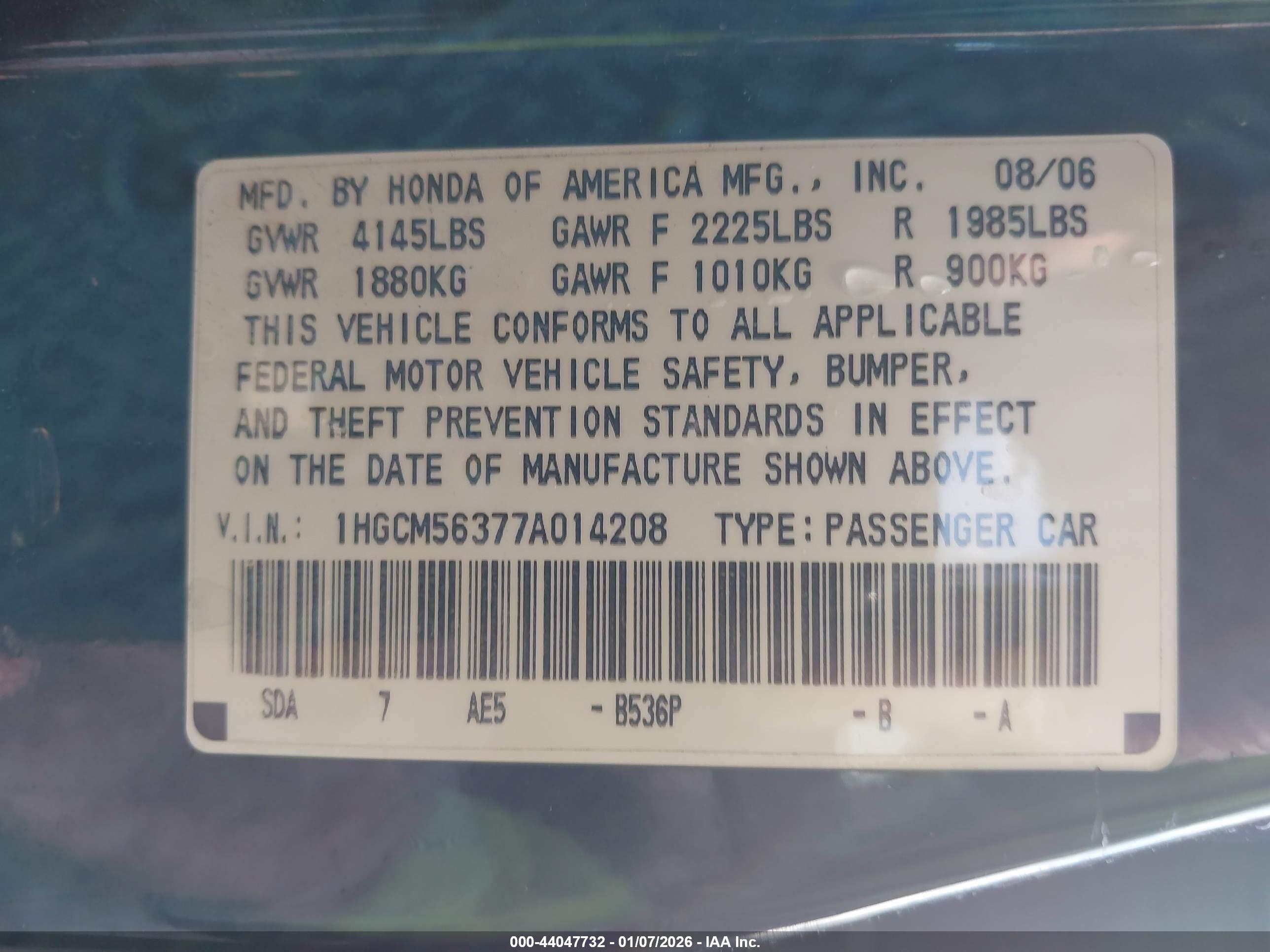 HONDA ACCORD image 9