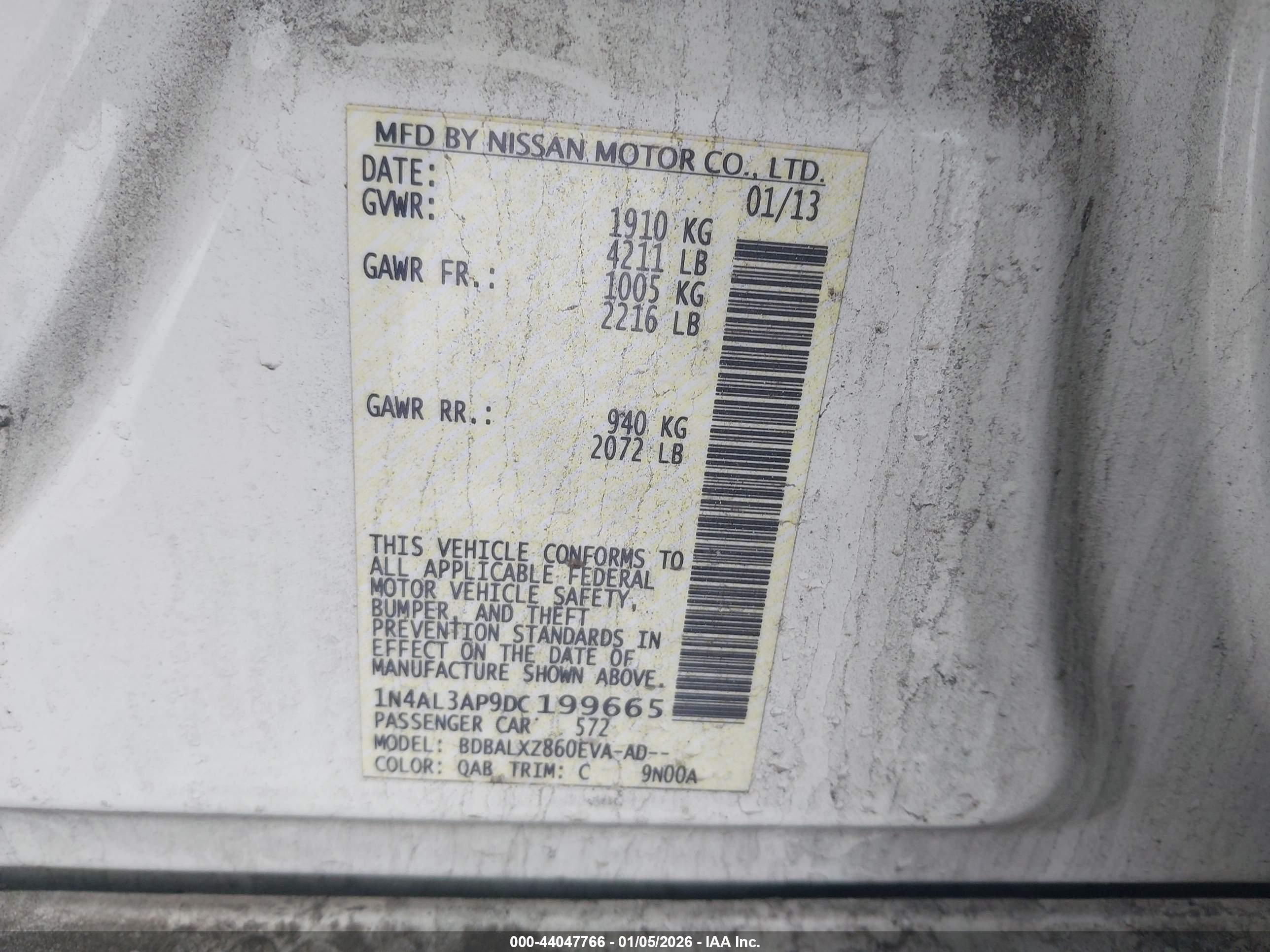 NISSAN ALTIMA image 9