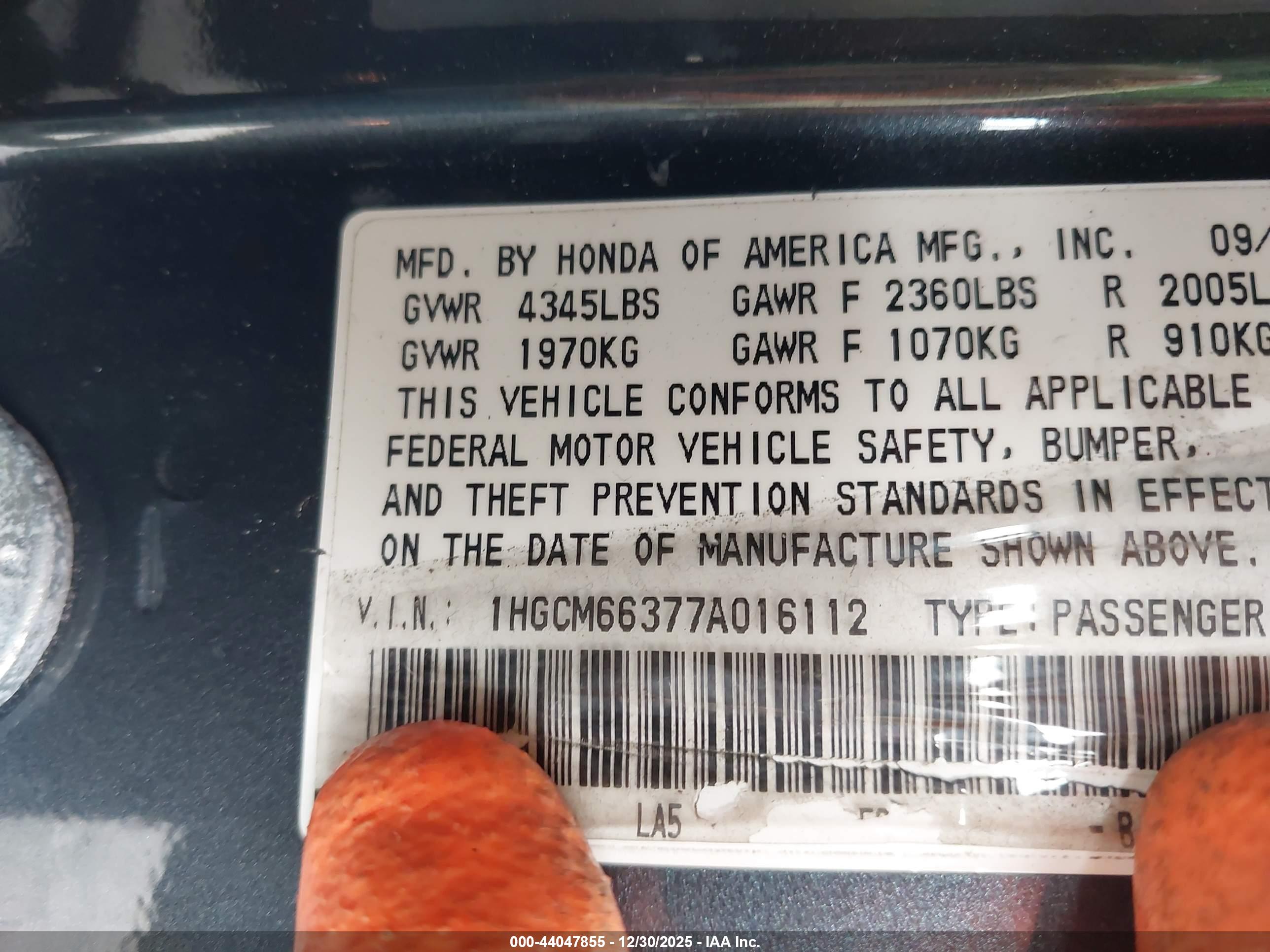 HONDA ACCORD image 9
