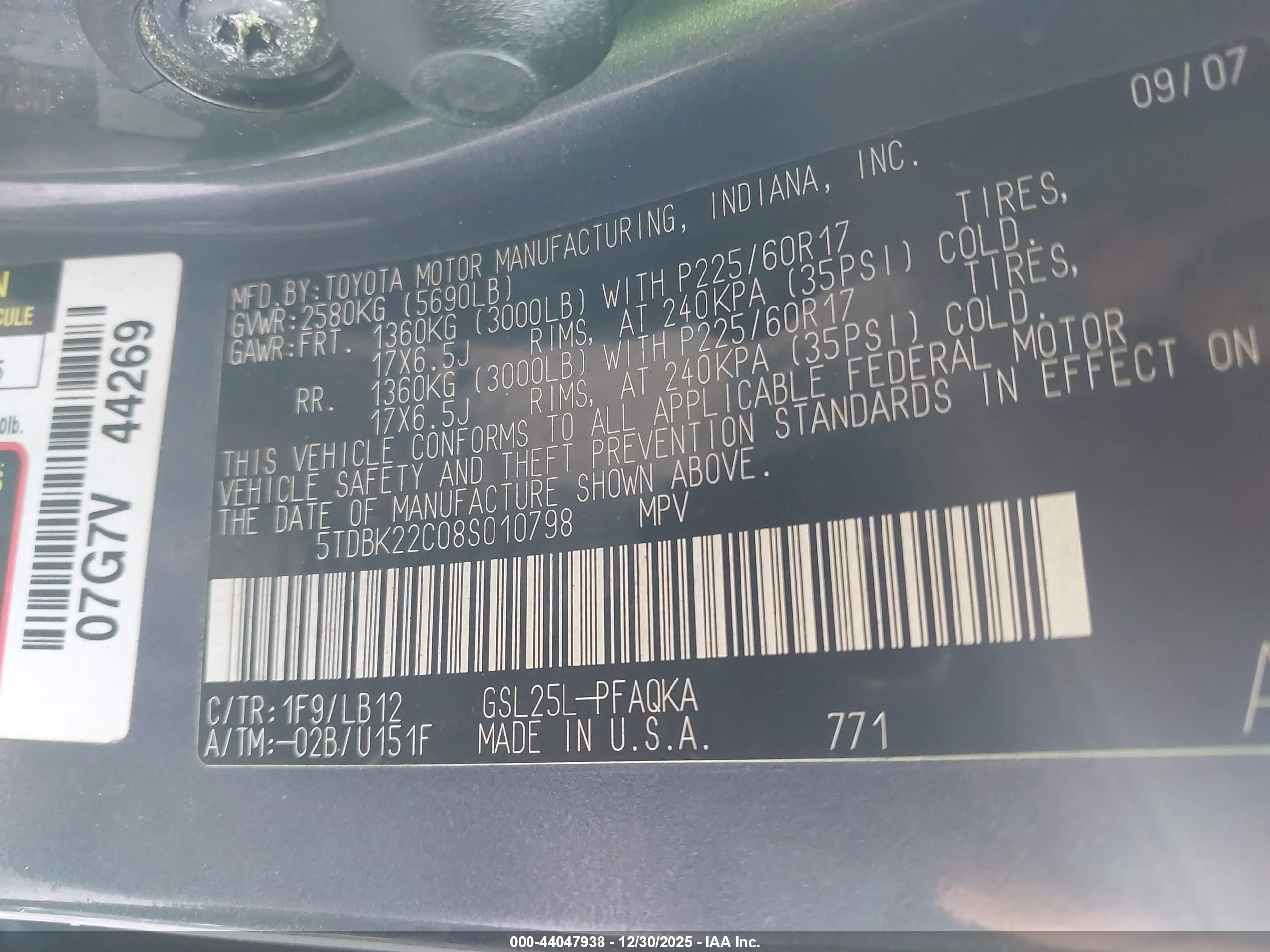 TOYOTA SIENNA image 9
