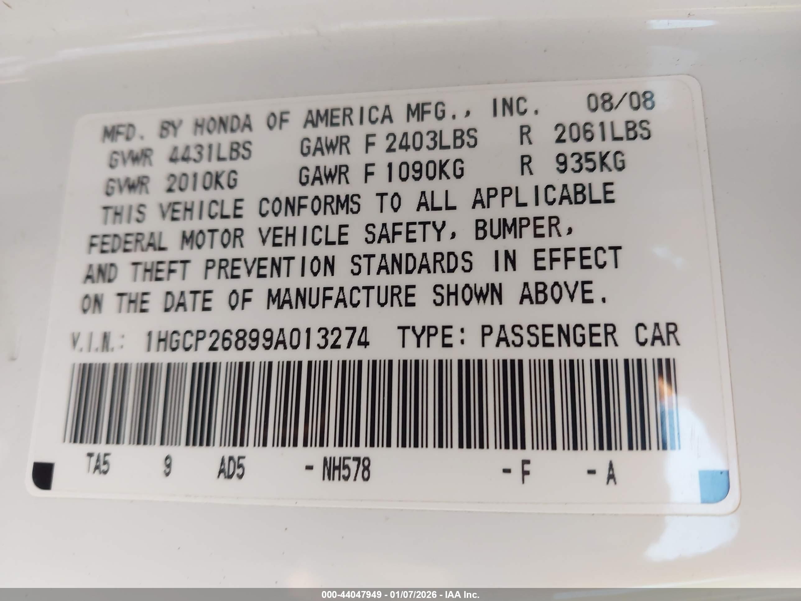 HONDA ACCORD image 9