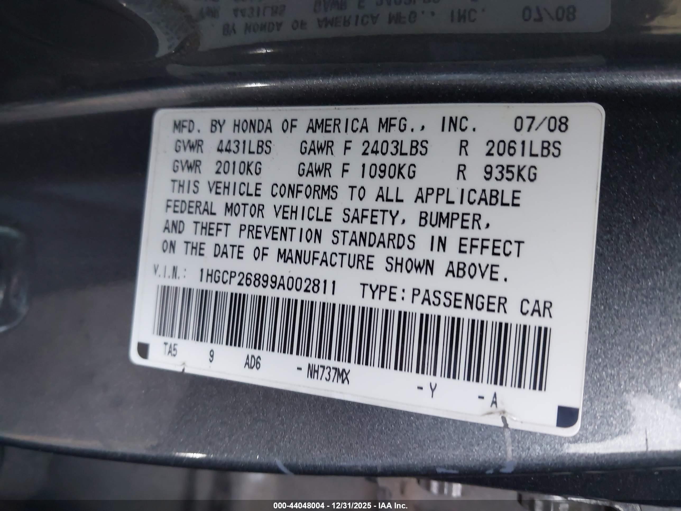 HONDA ACCORD image 9