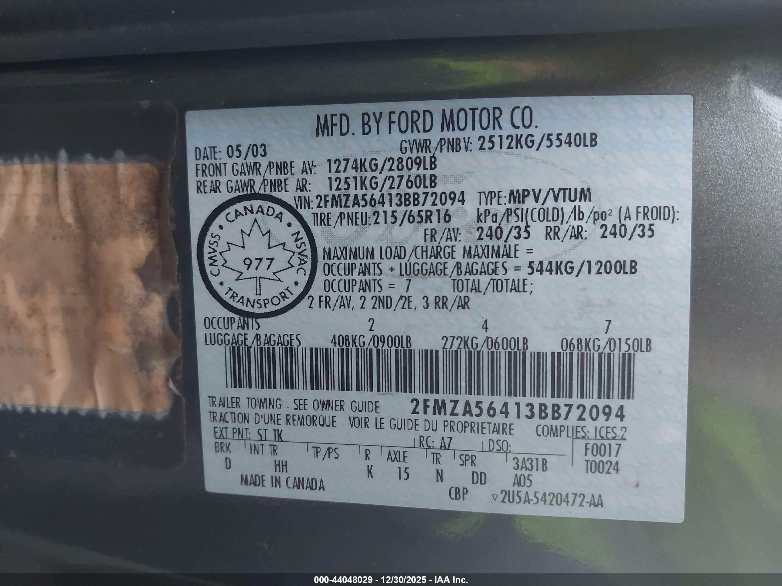 FORD WINDSTAR image 9