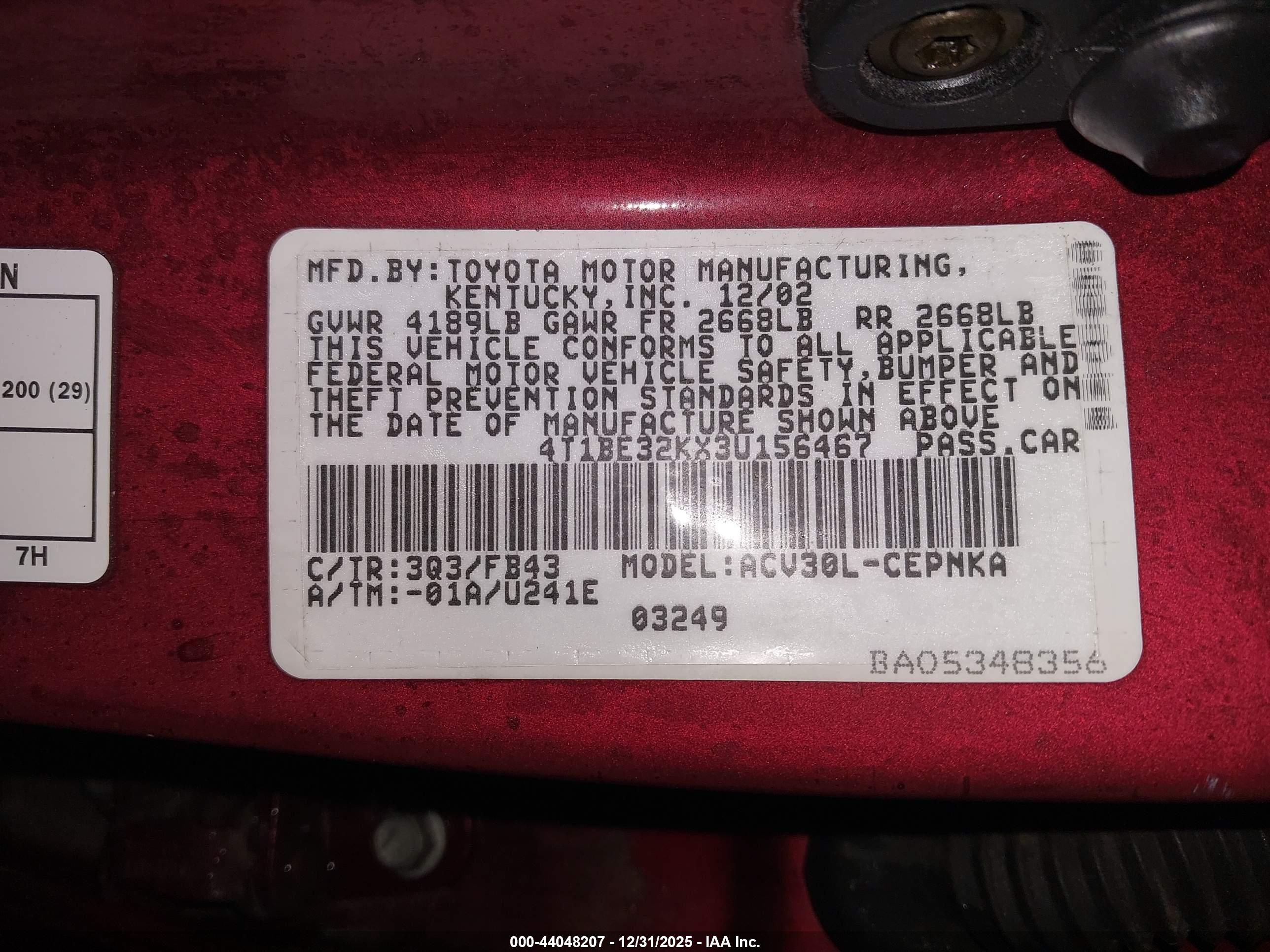 TOYOTA CAMRY image 9