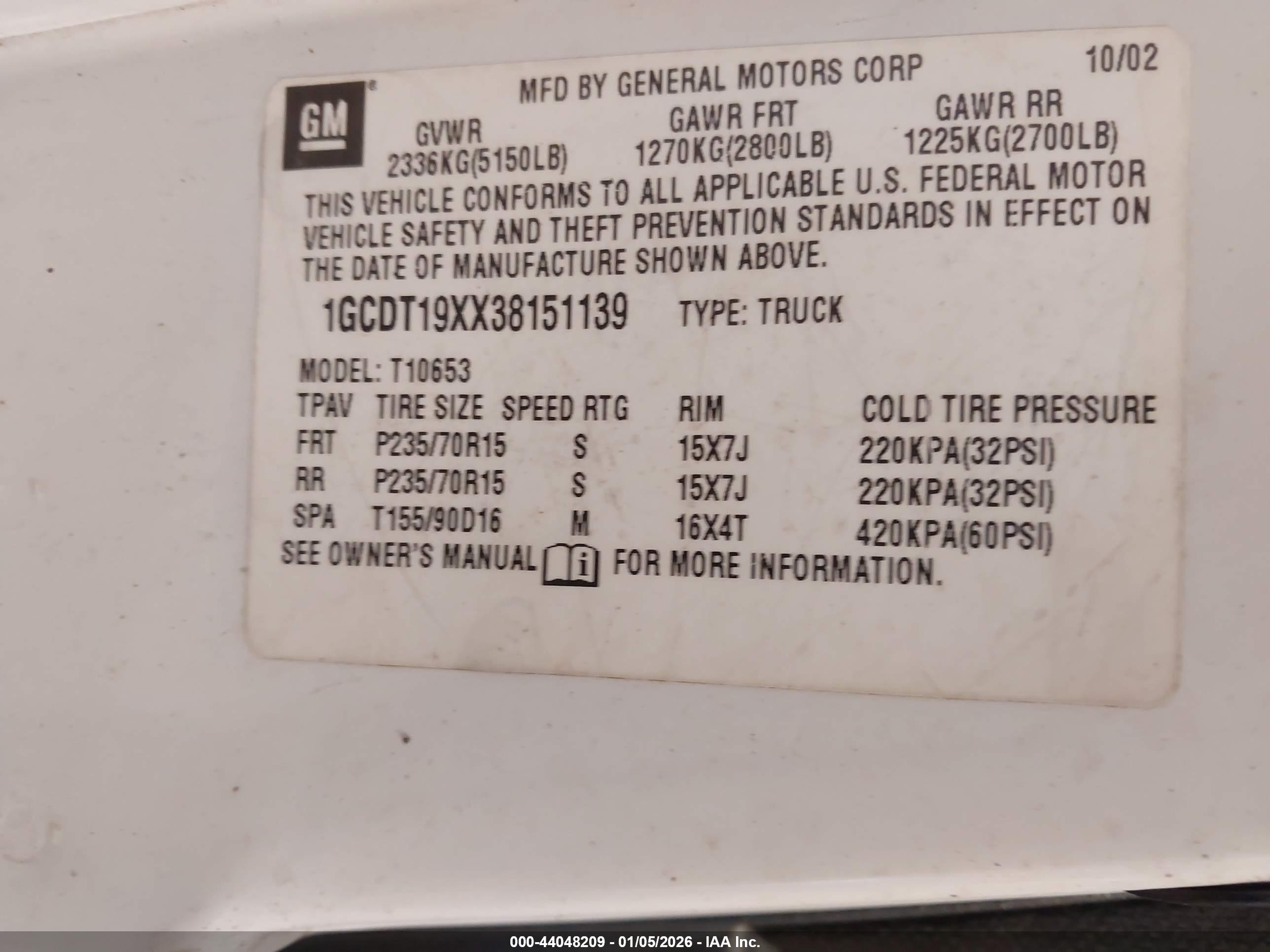 CHEVROLET S-10 image 9