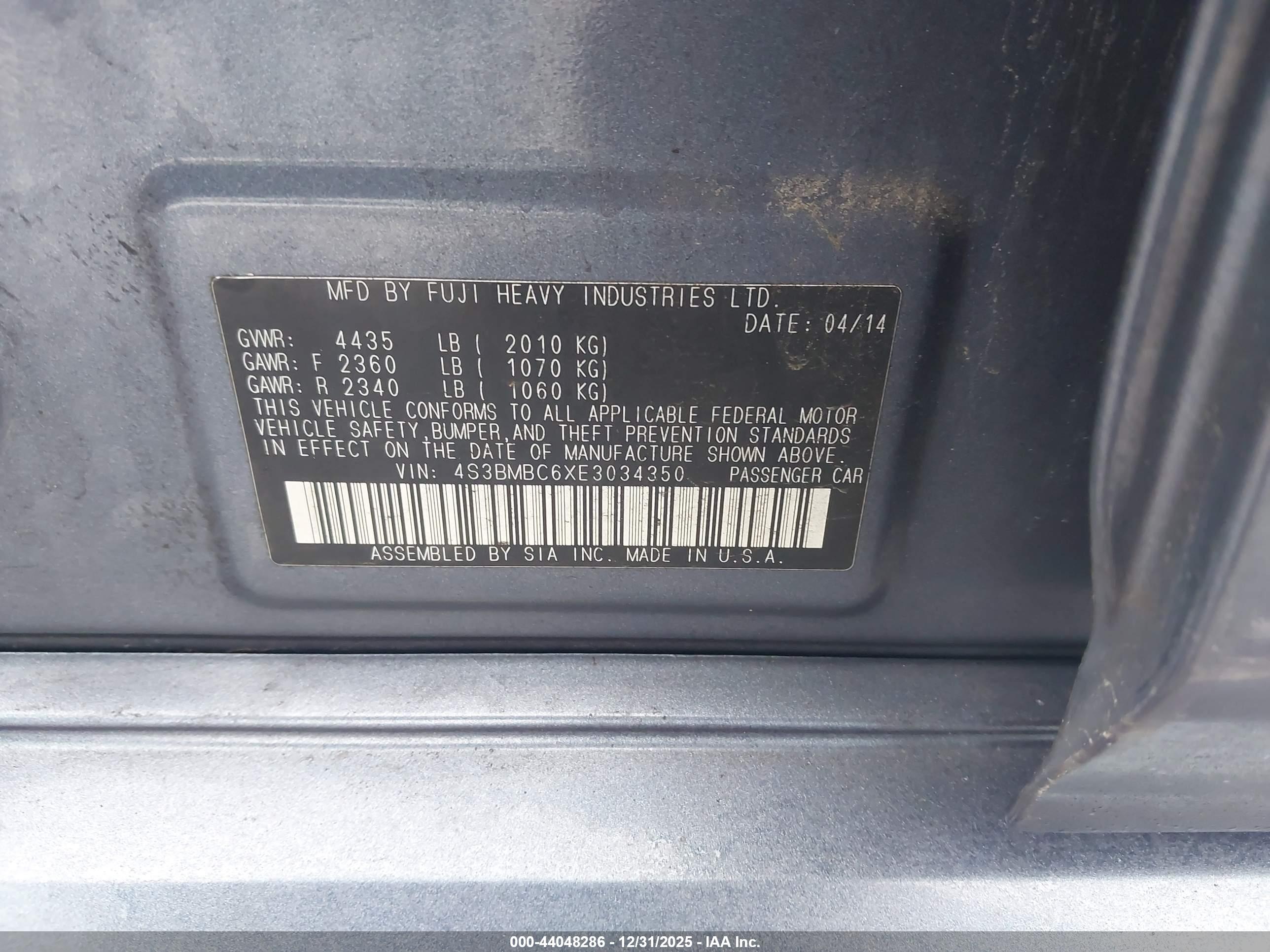 SUBARU LEGACY image 9