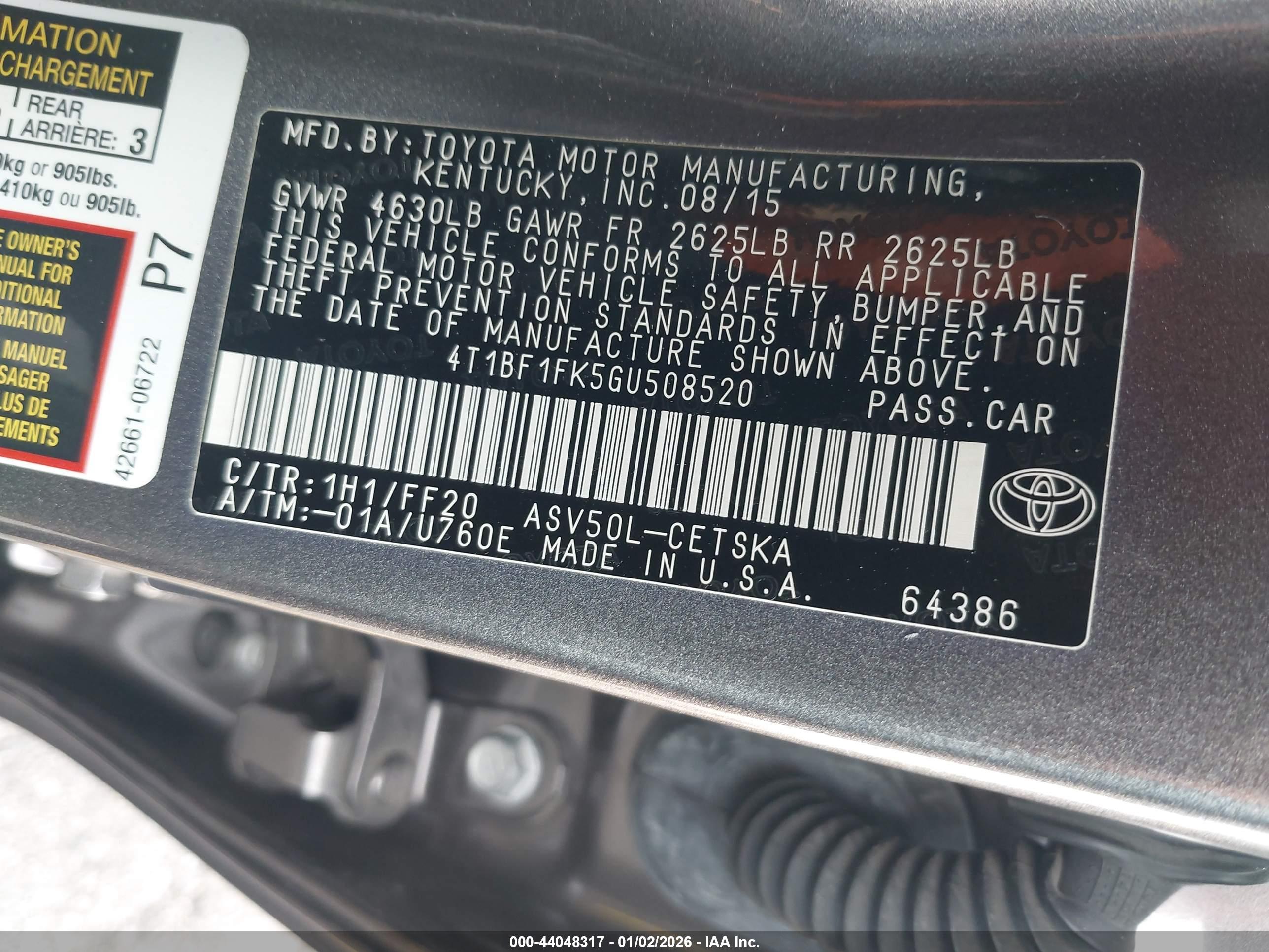TOYOTA CAMRY image 9