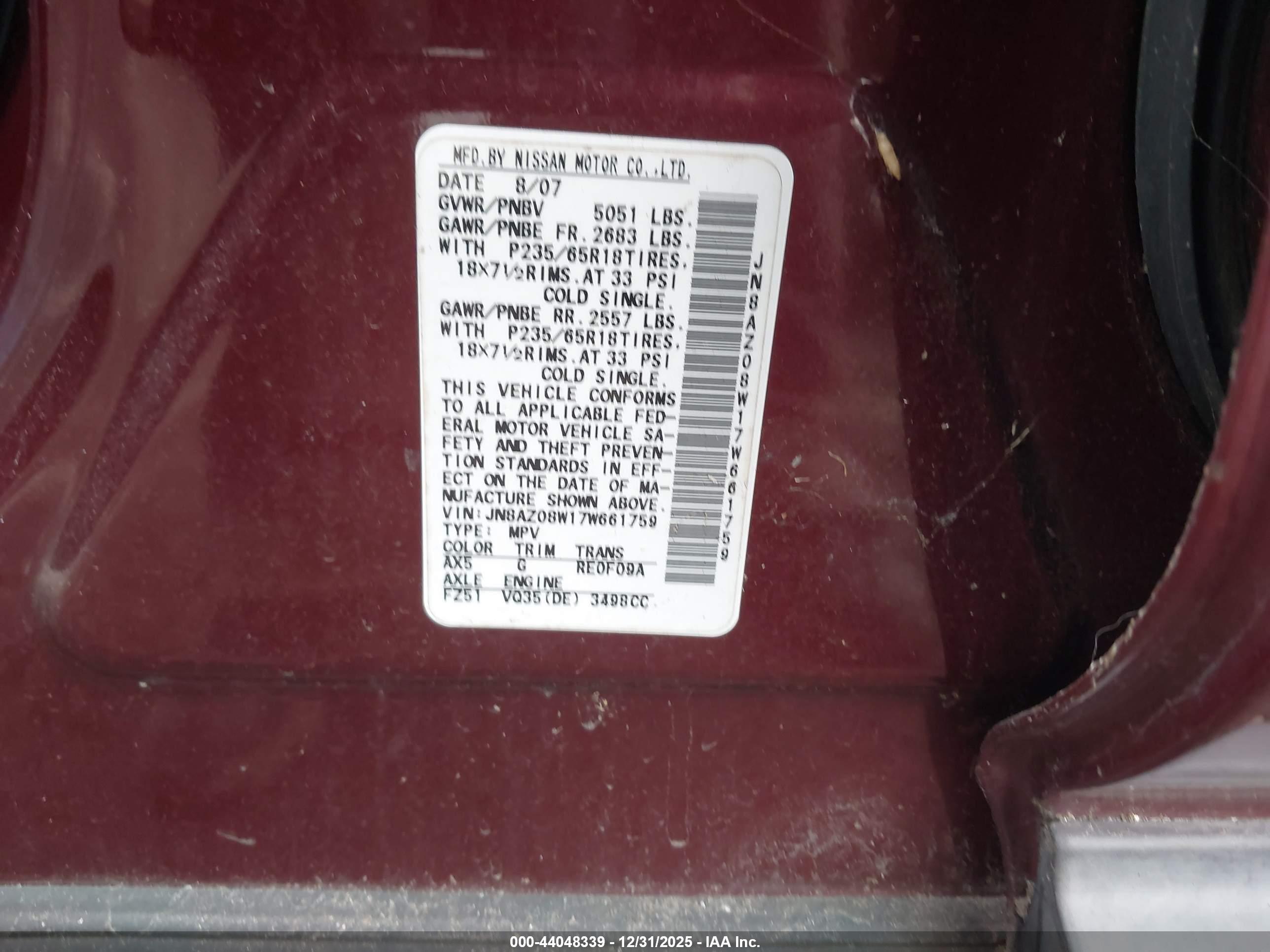 NISSAN MURANO image 9