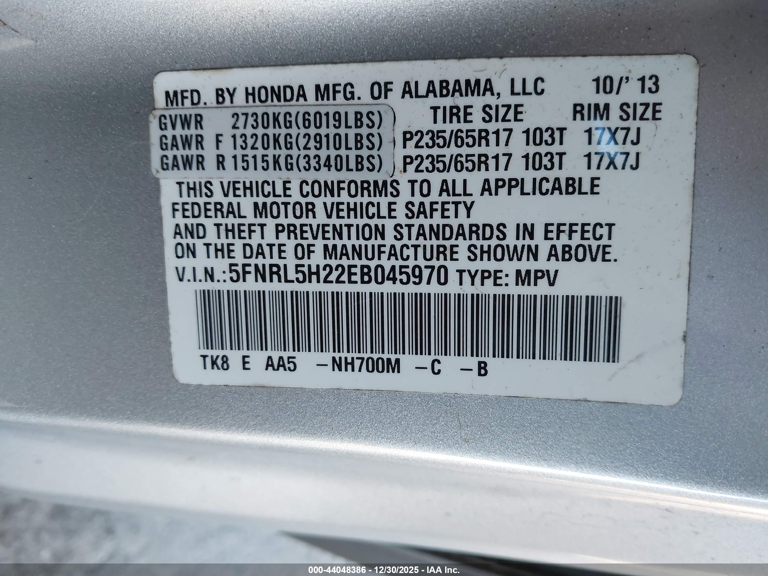 HONDA ODYSSEY image 9