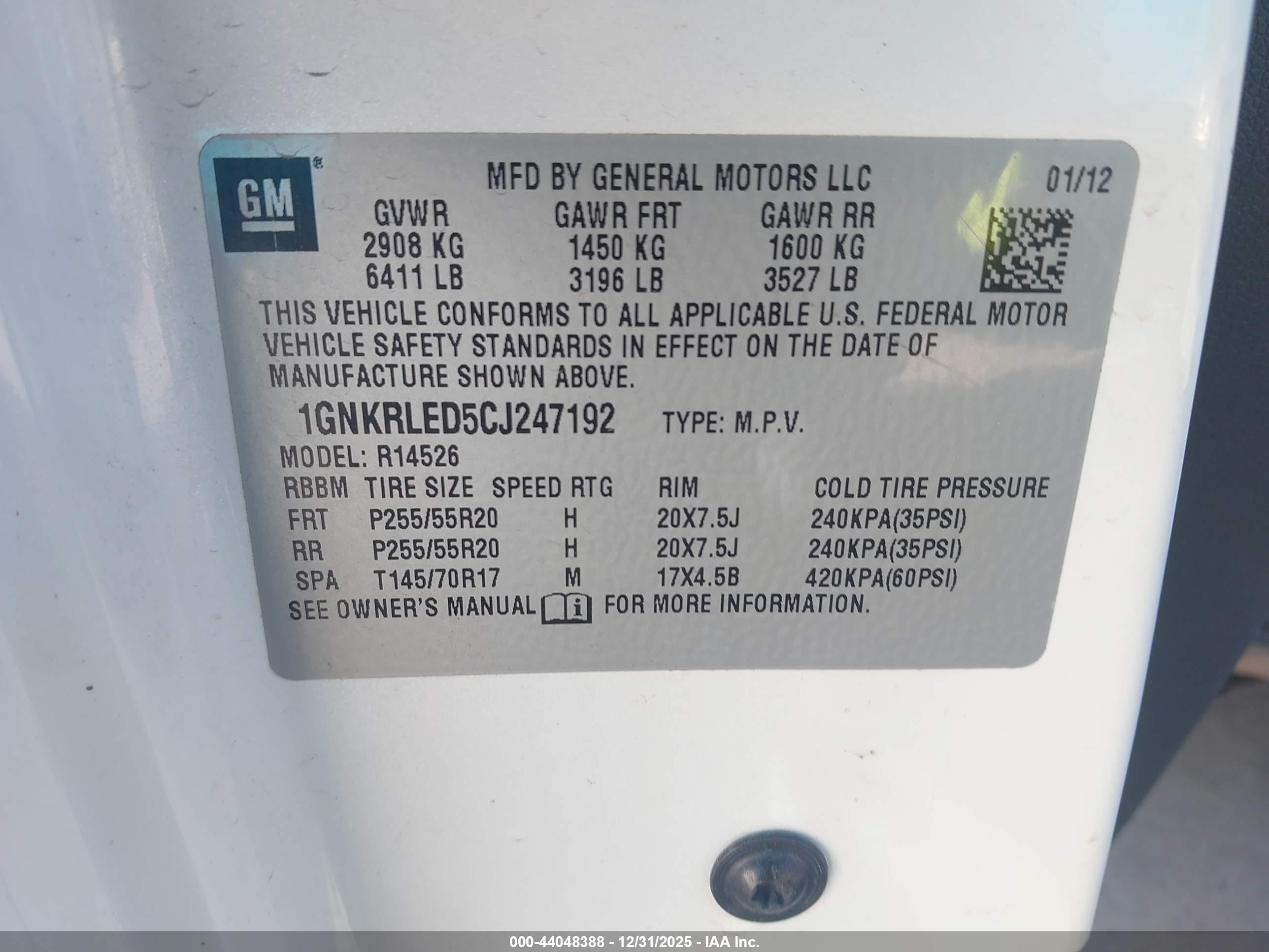 CHEVROLET TRAVERSE image 9