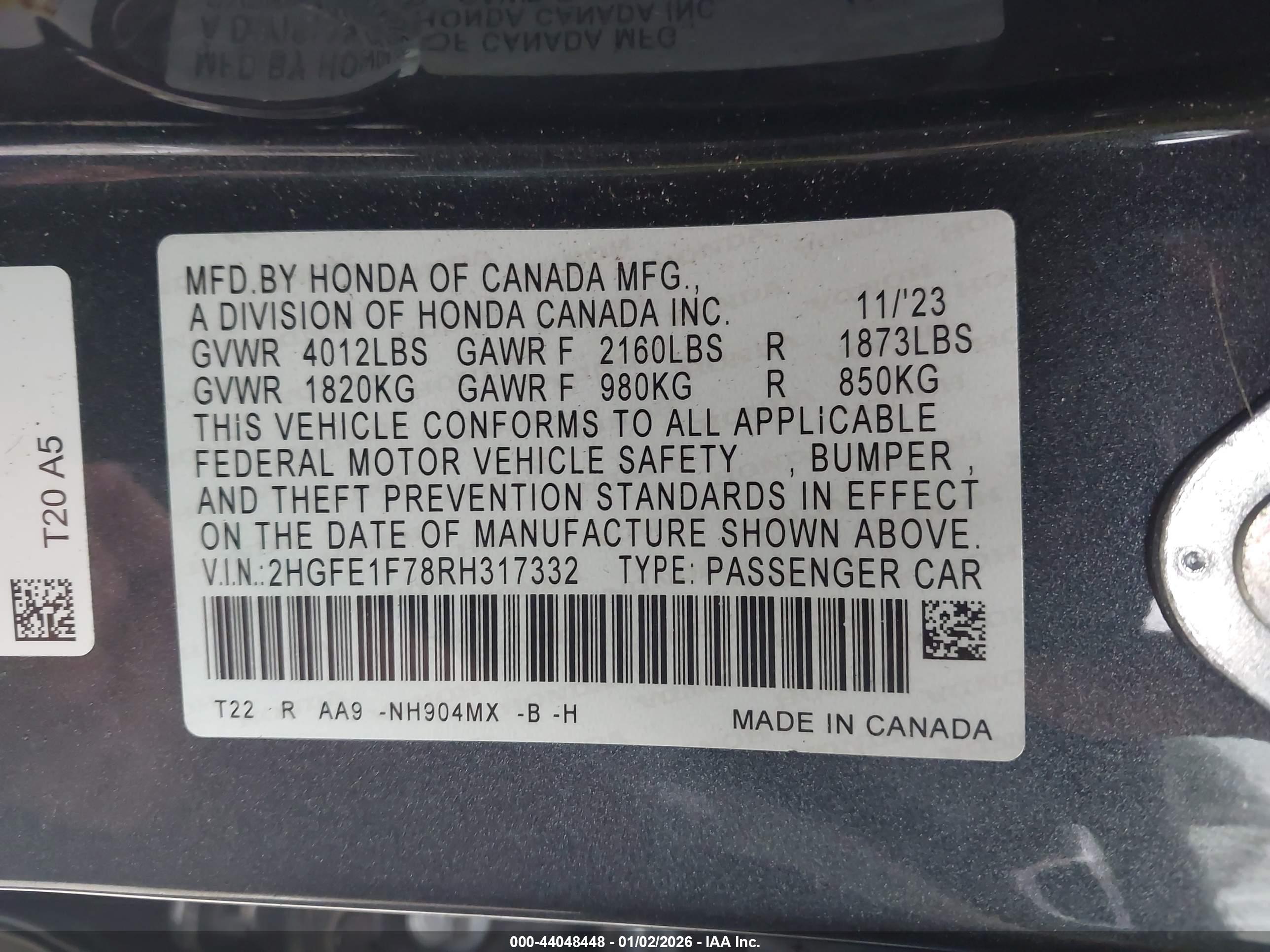 HONDA CIVIC image 9