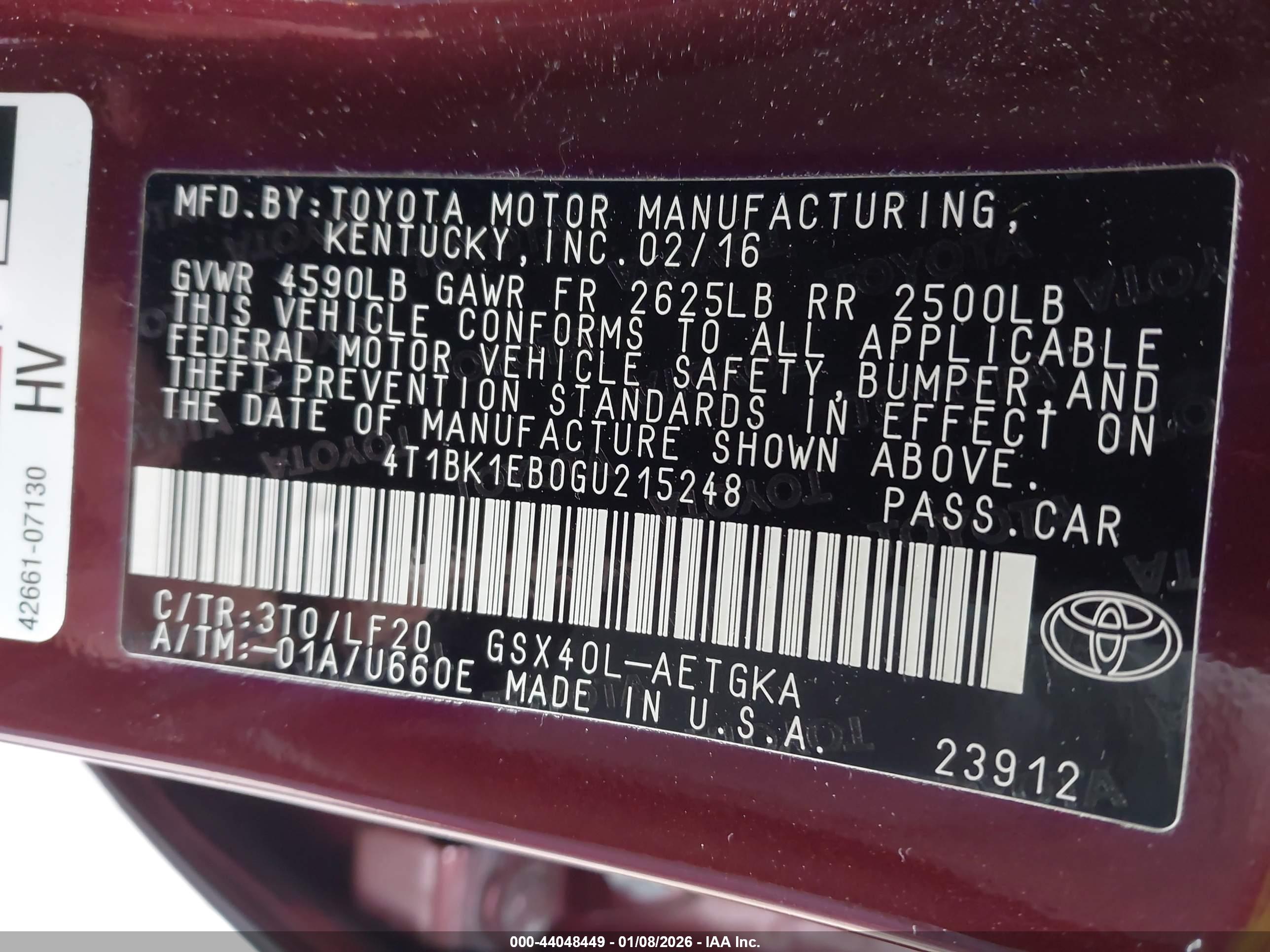 TOYOTA AVALON image 9