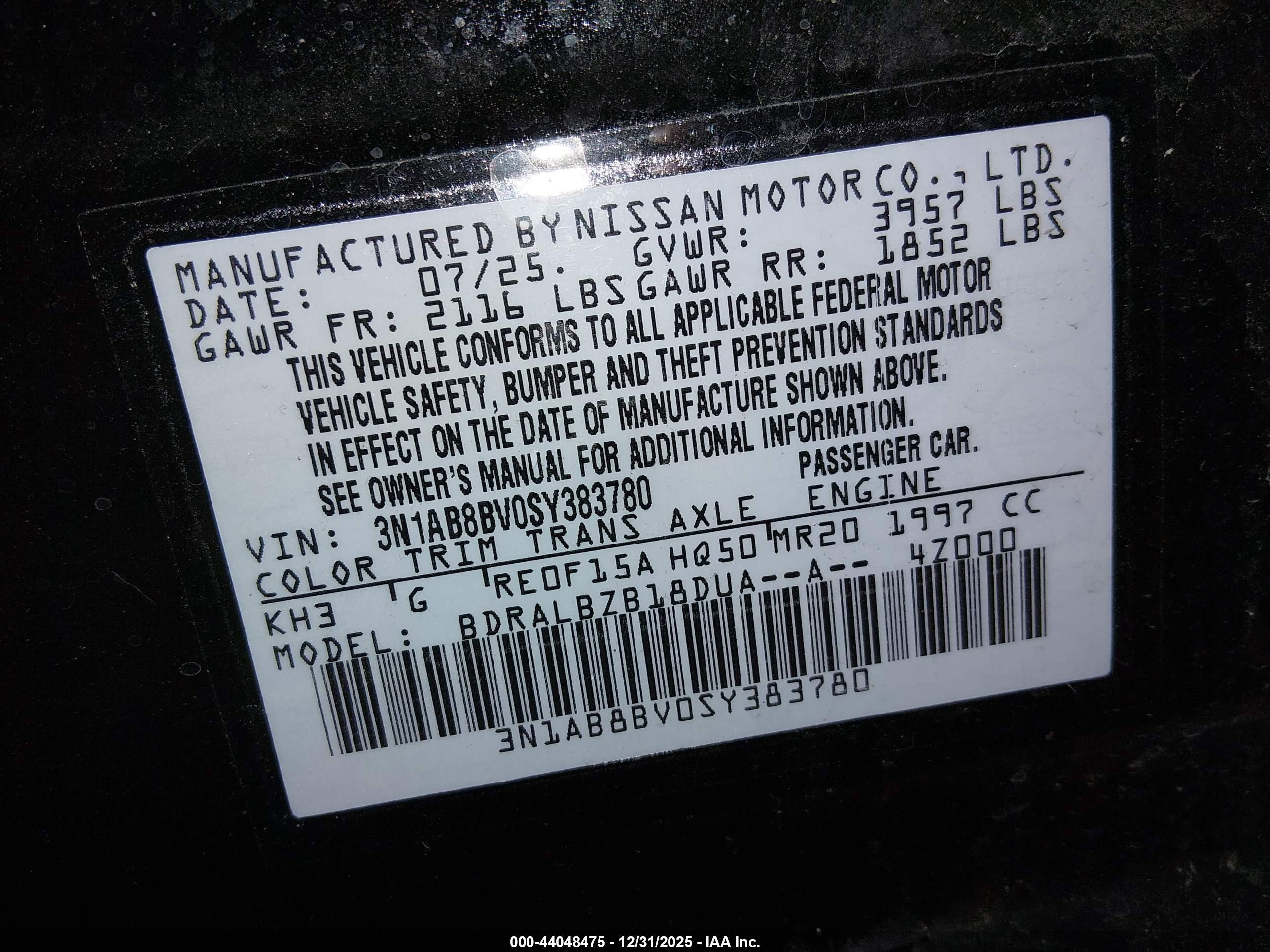 NISSAN SENTRA image 9