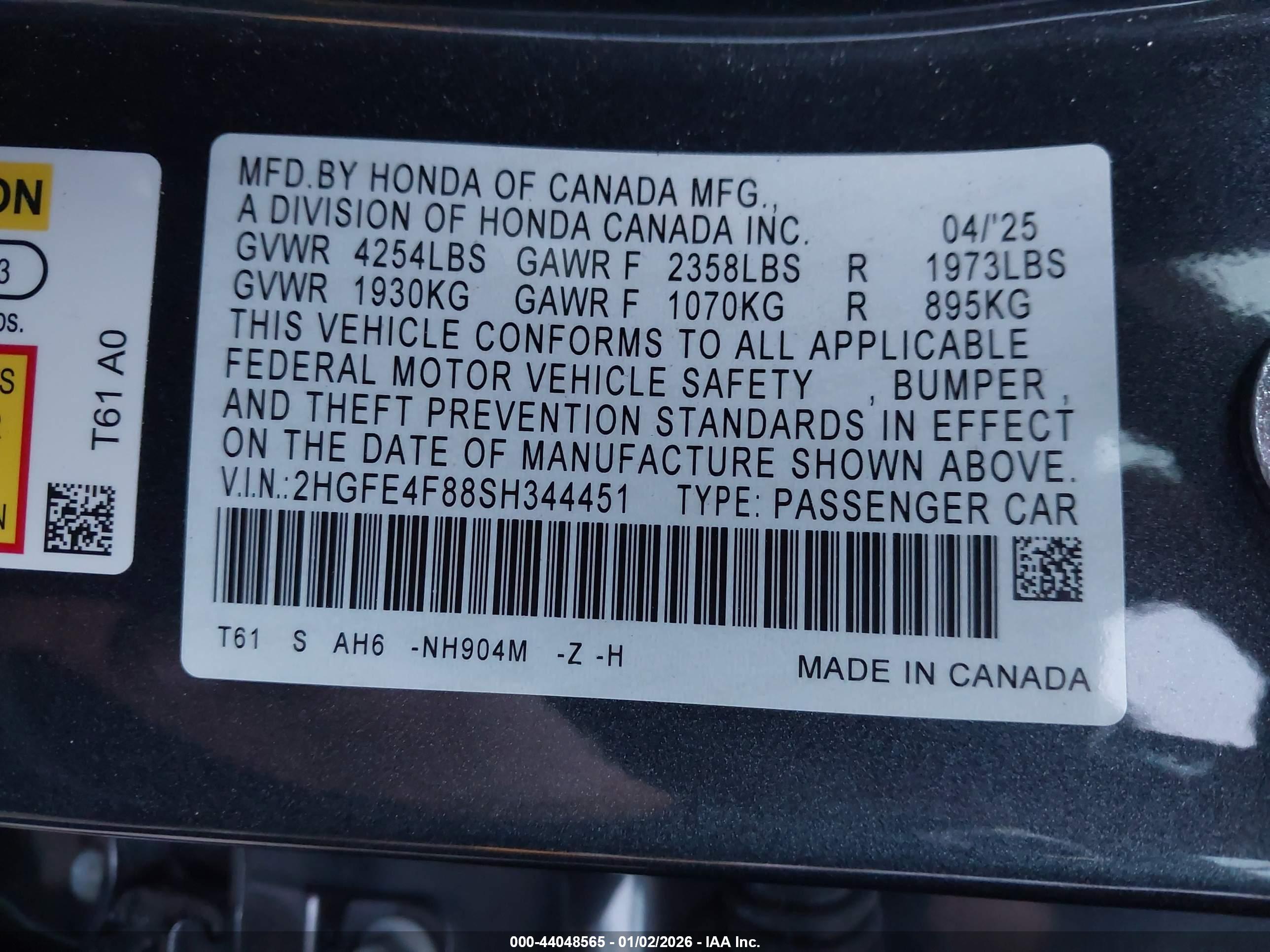 HONDA CIVIC image 9