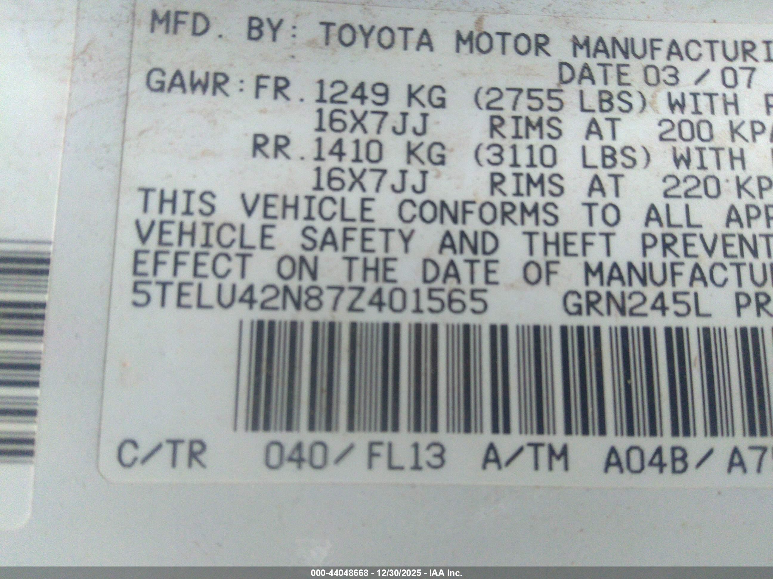 TOYOTA TACOMA image 9