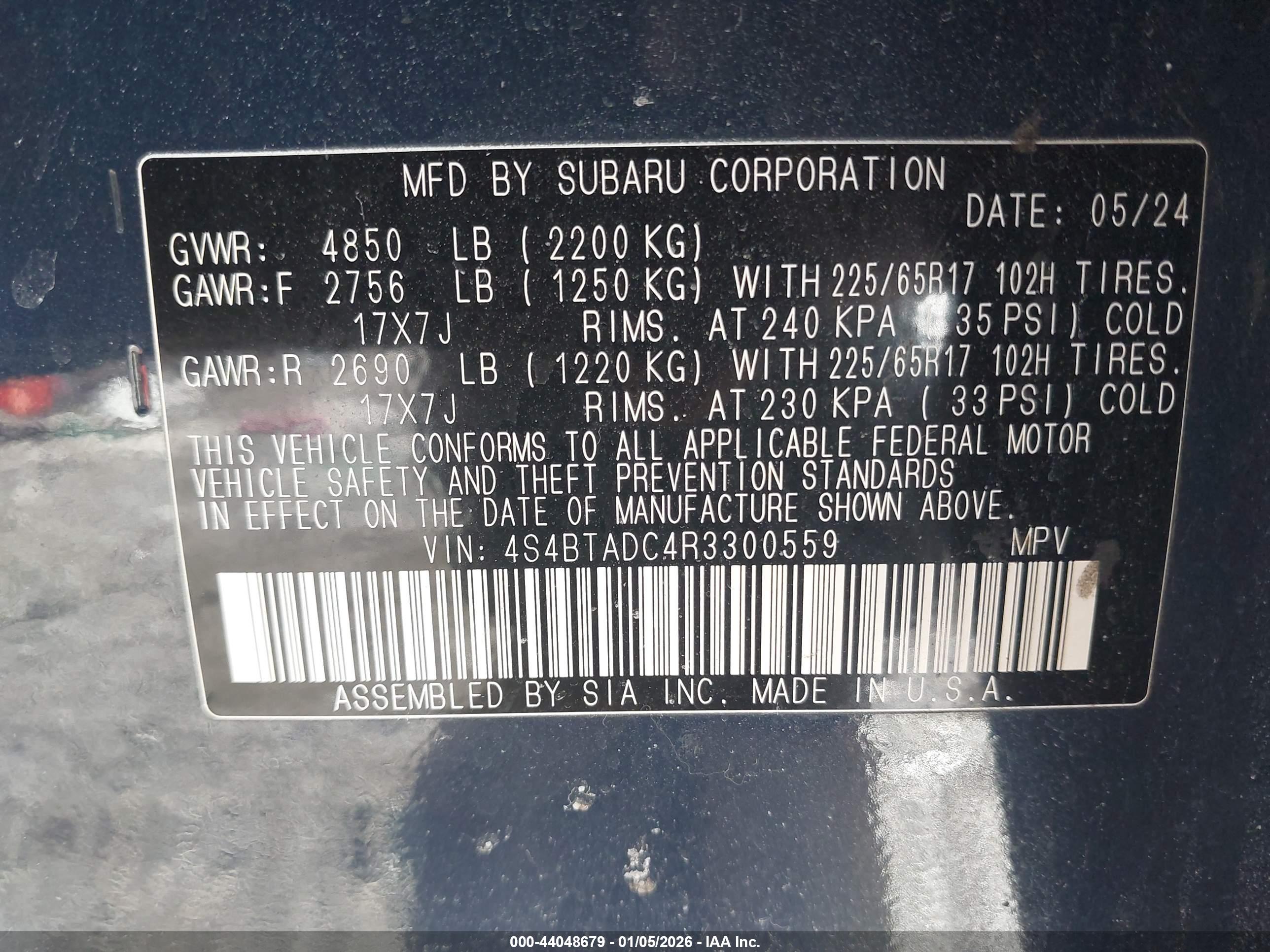 SUBARU OUTBACK image 9