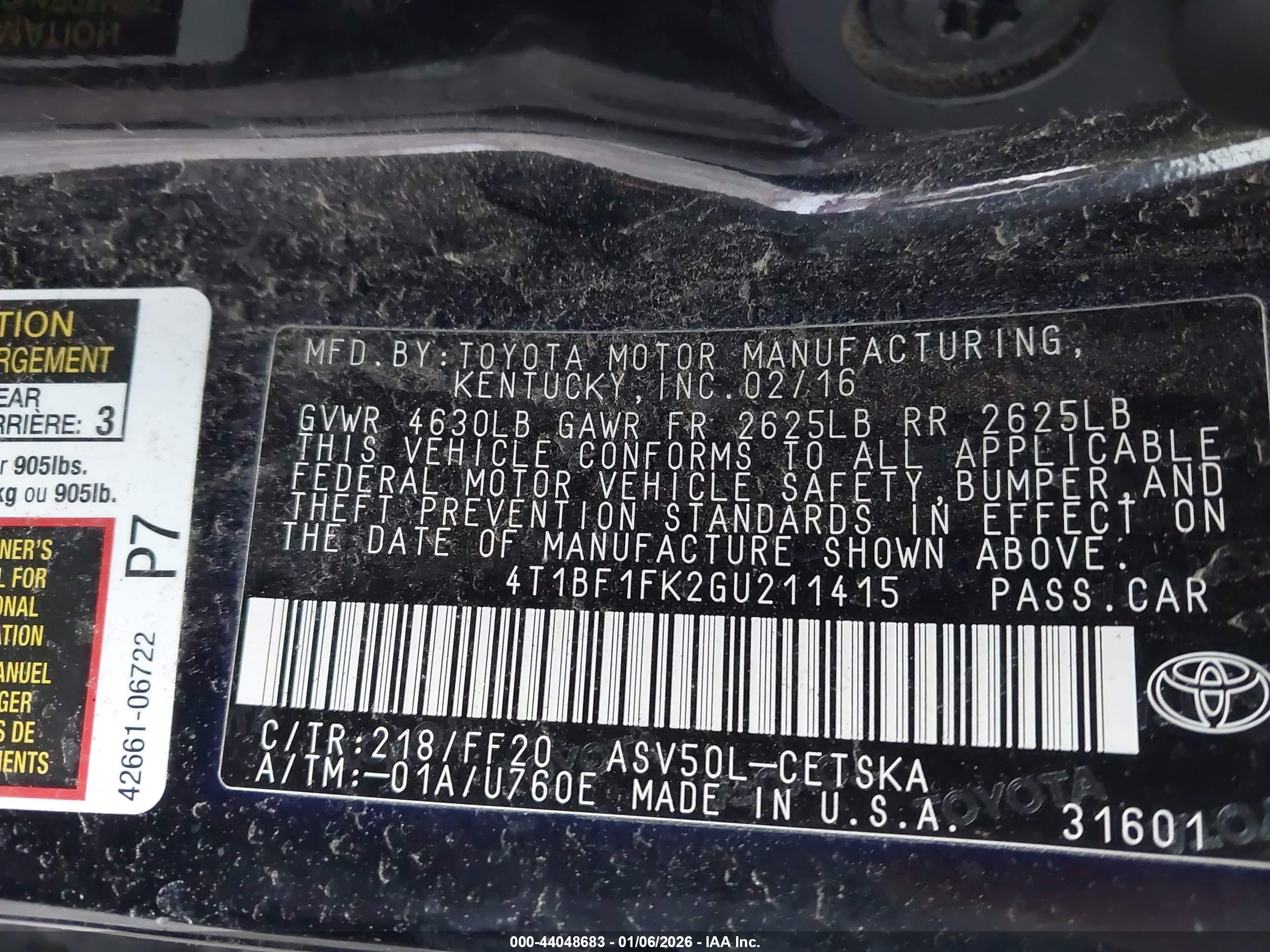 TOYOTA CAMRY image 9