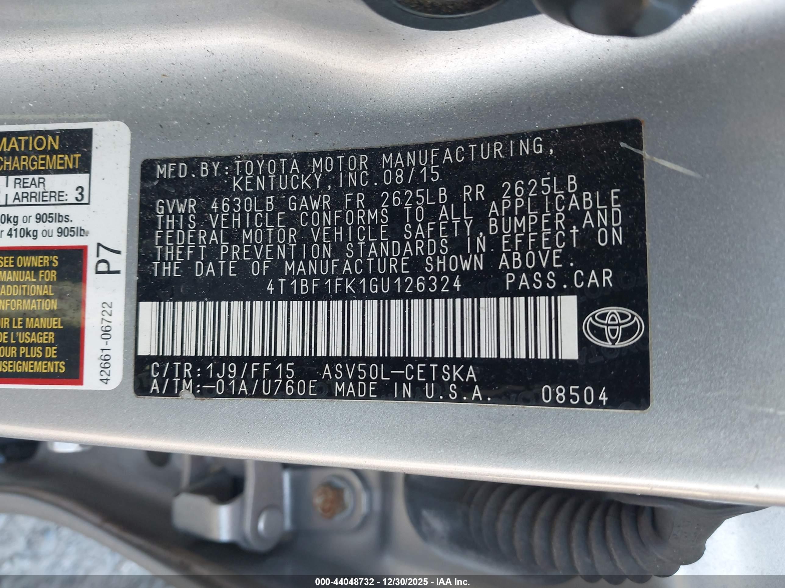 TOYOTA CAMRY image 9
