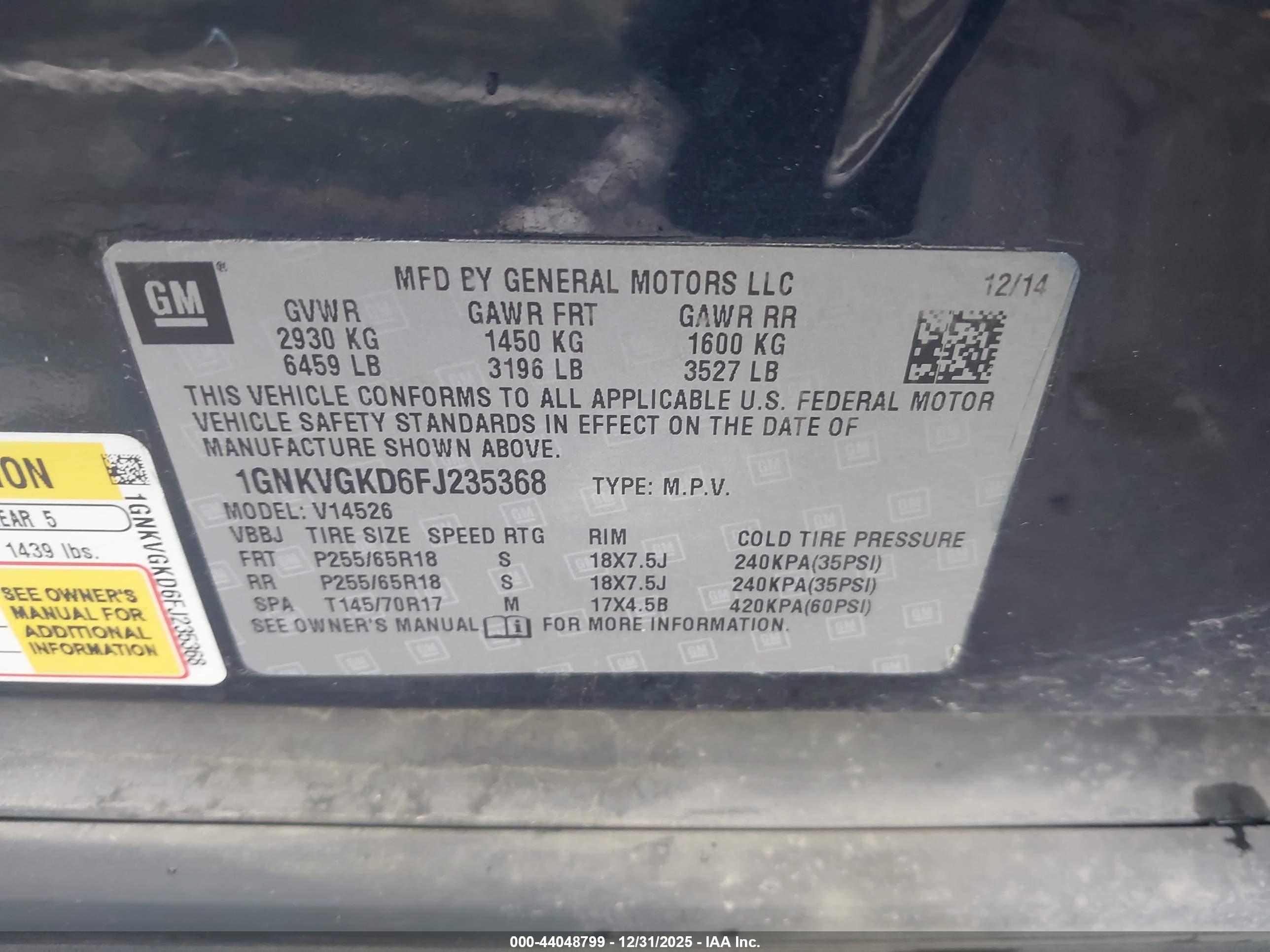 CHEVROLET TRAVERSE image 9