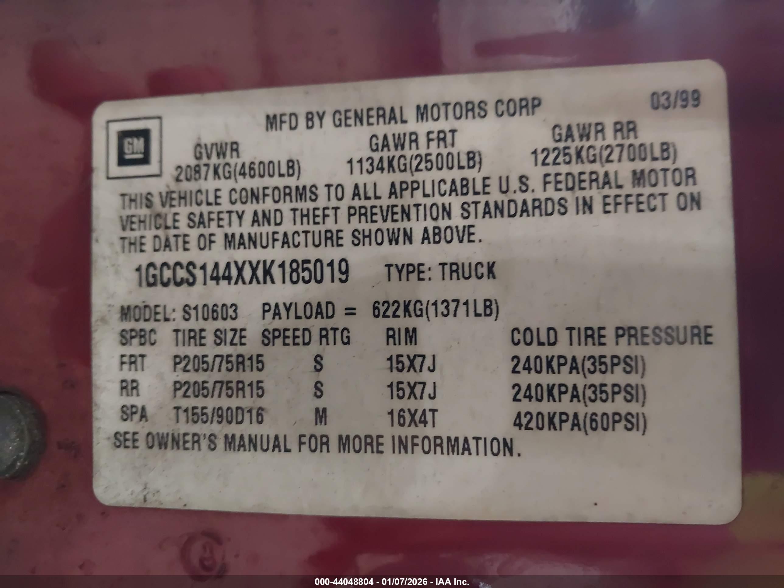 CHEVROLET S-10 image 9