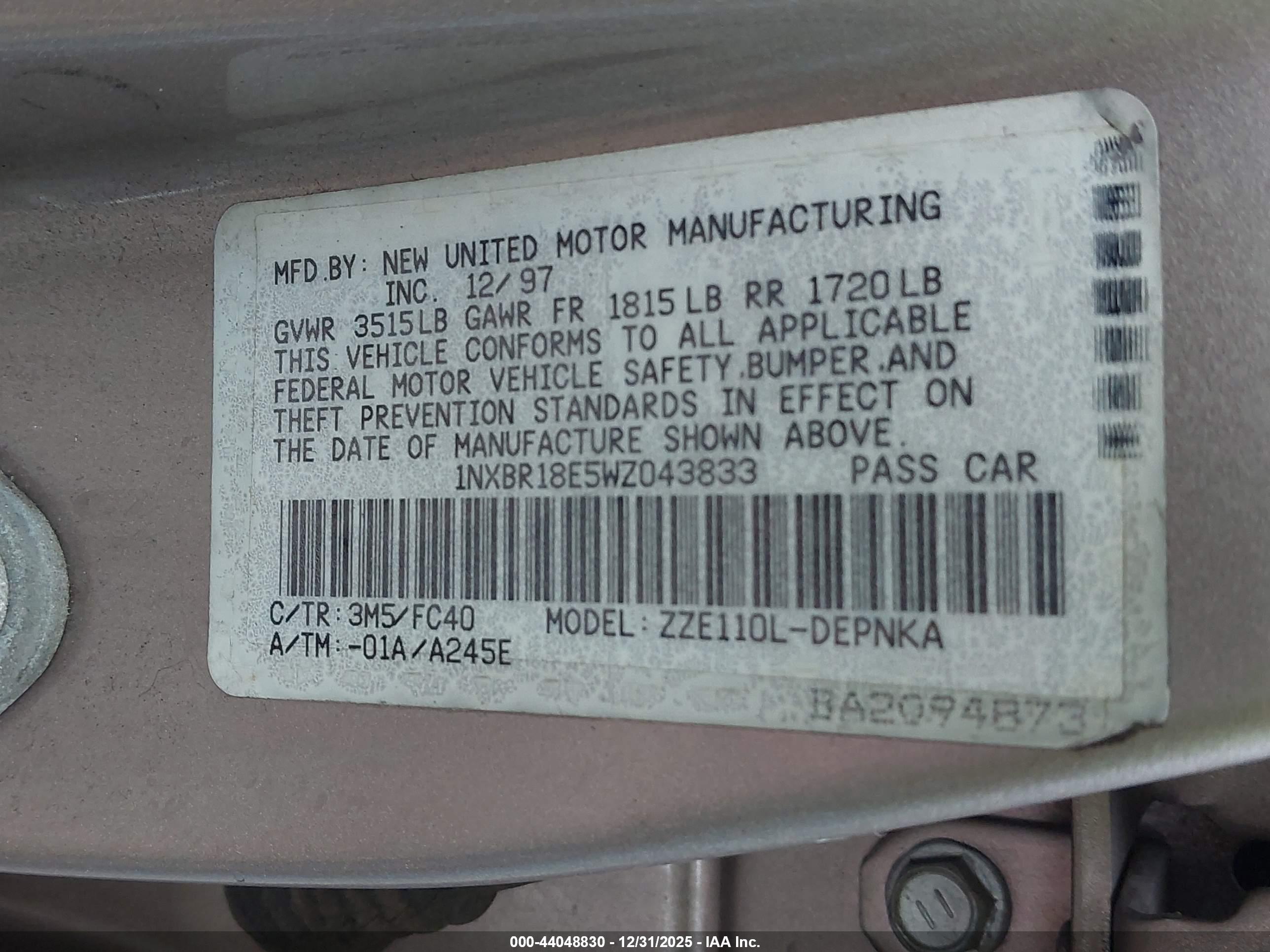 TOYOTA COROLLA image 9