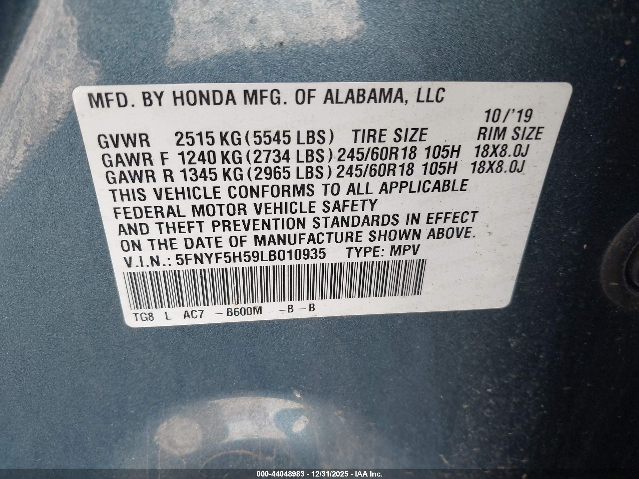 HONDA PILOT image 9