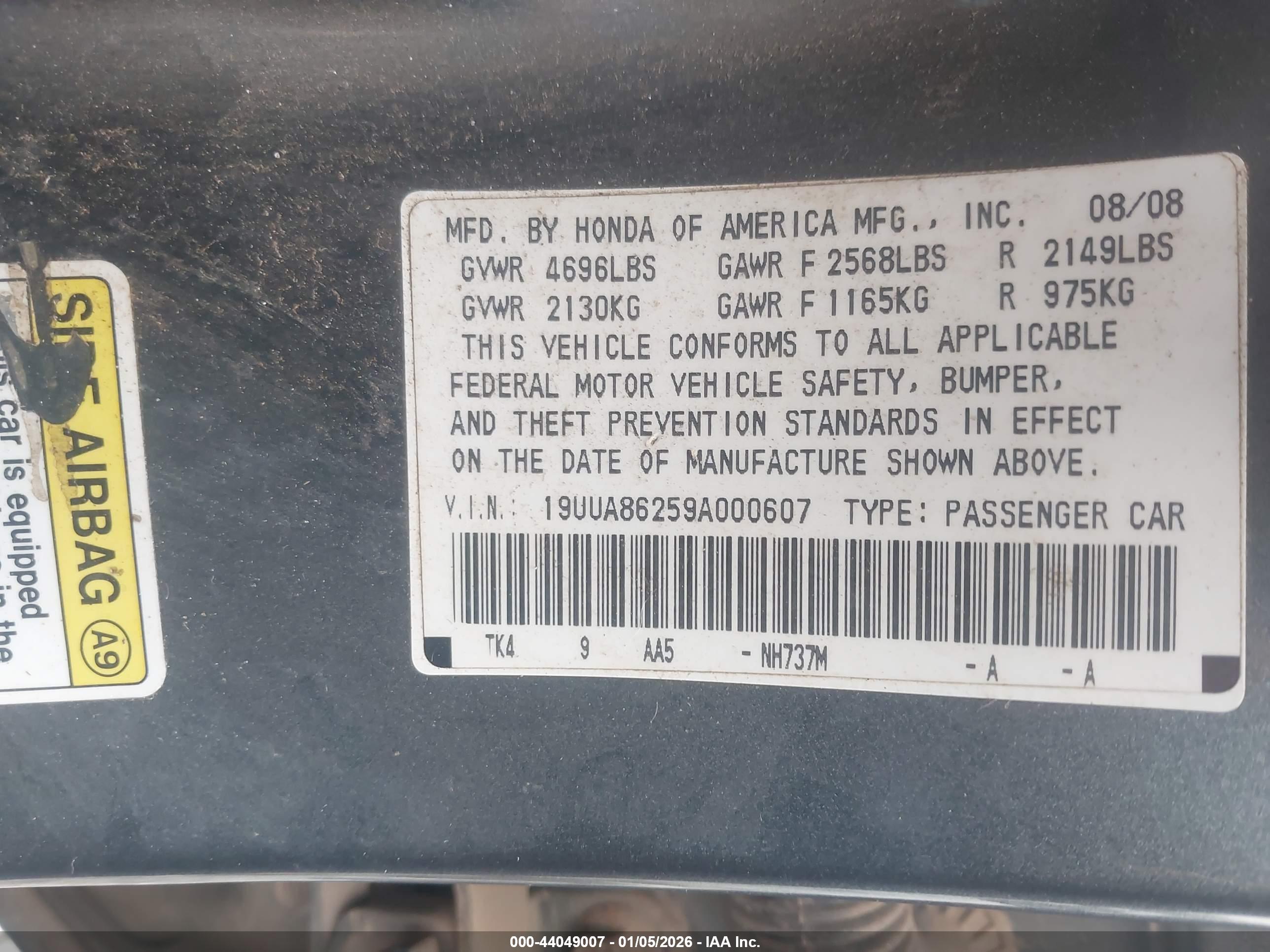 ACURA TL image 9