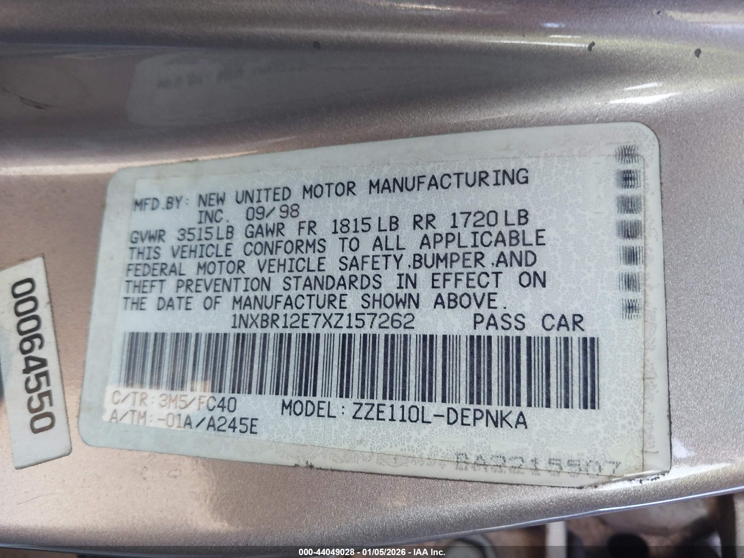 TOYOTA COROLLA image 9