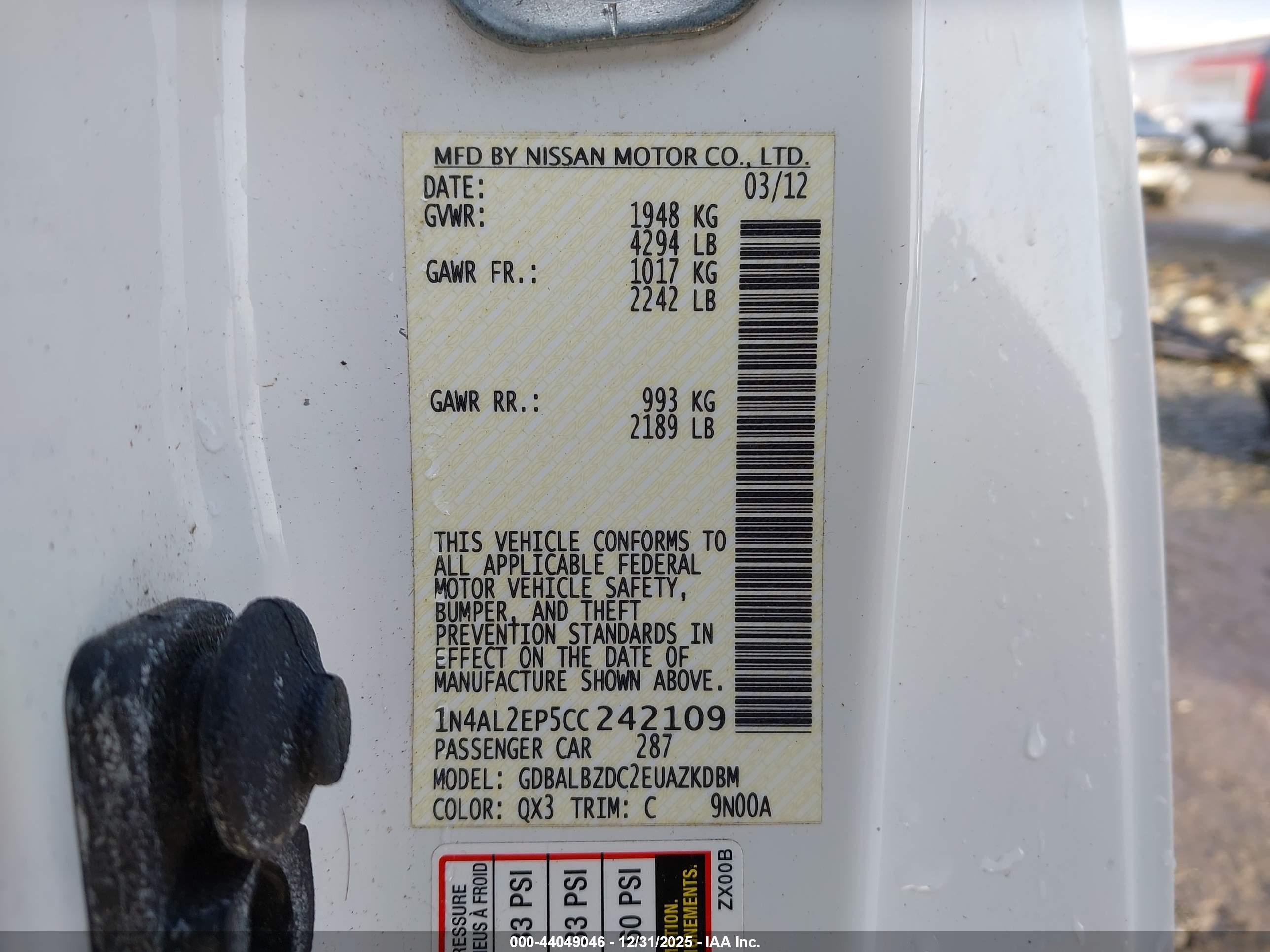 NISSAN ALTIMA image 9