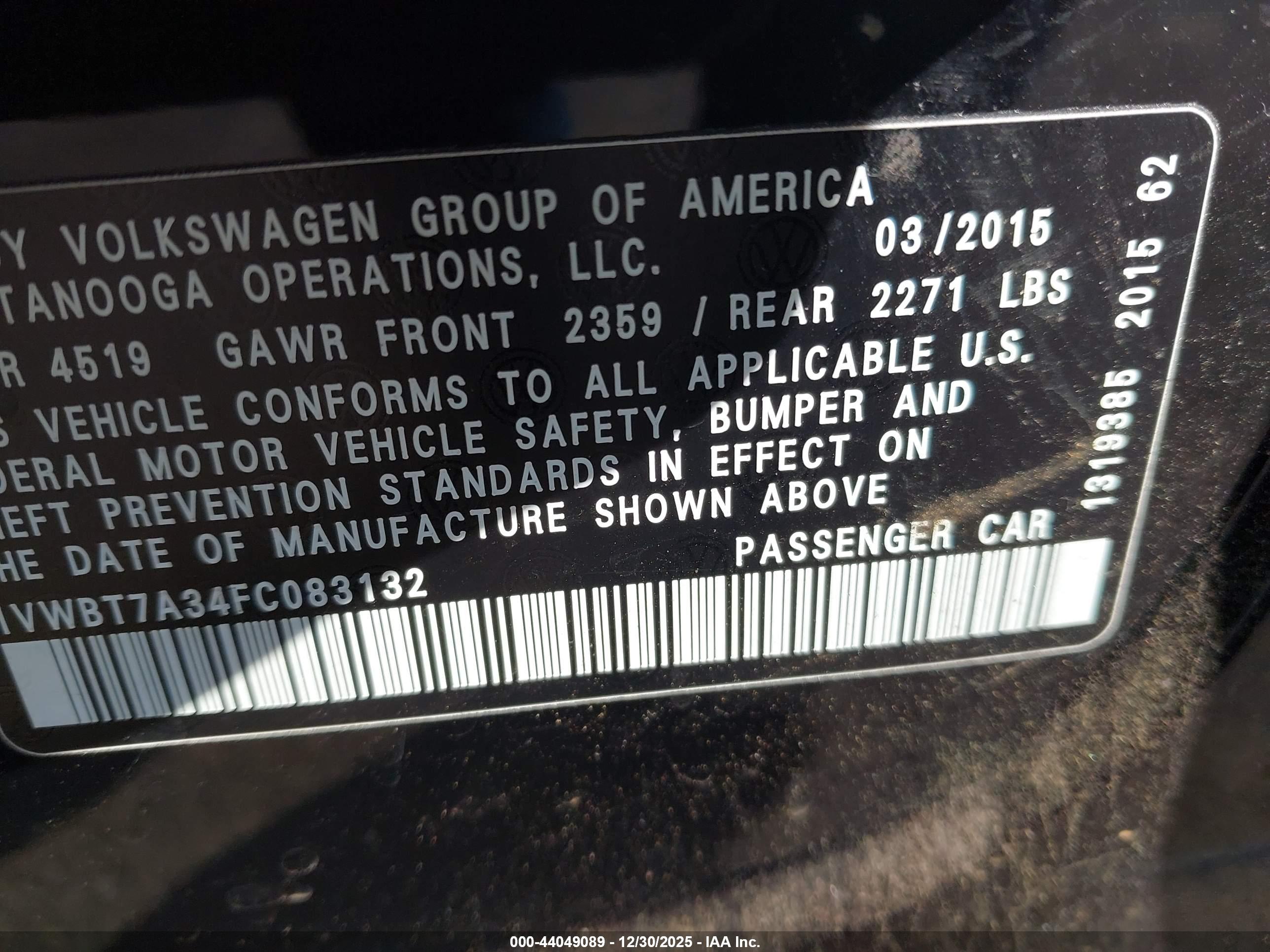 VOLKSWAGEN PASSAT image 9