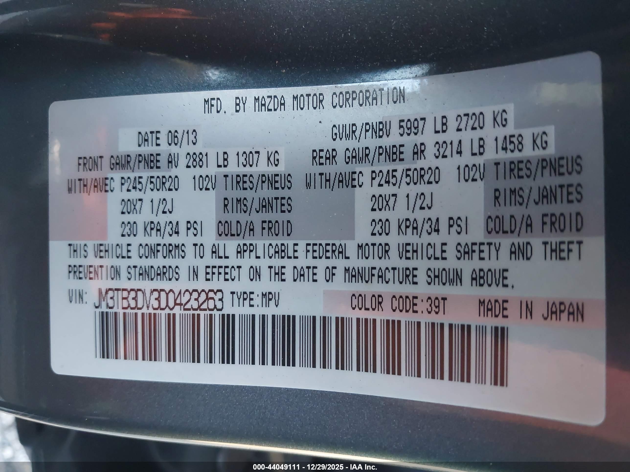 MAZDA CX-9 image 9