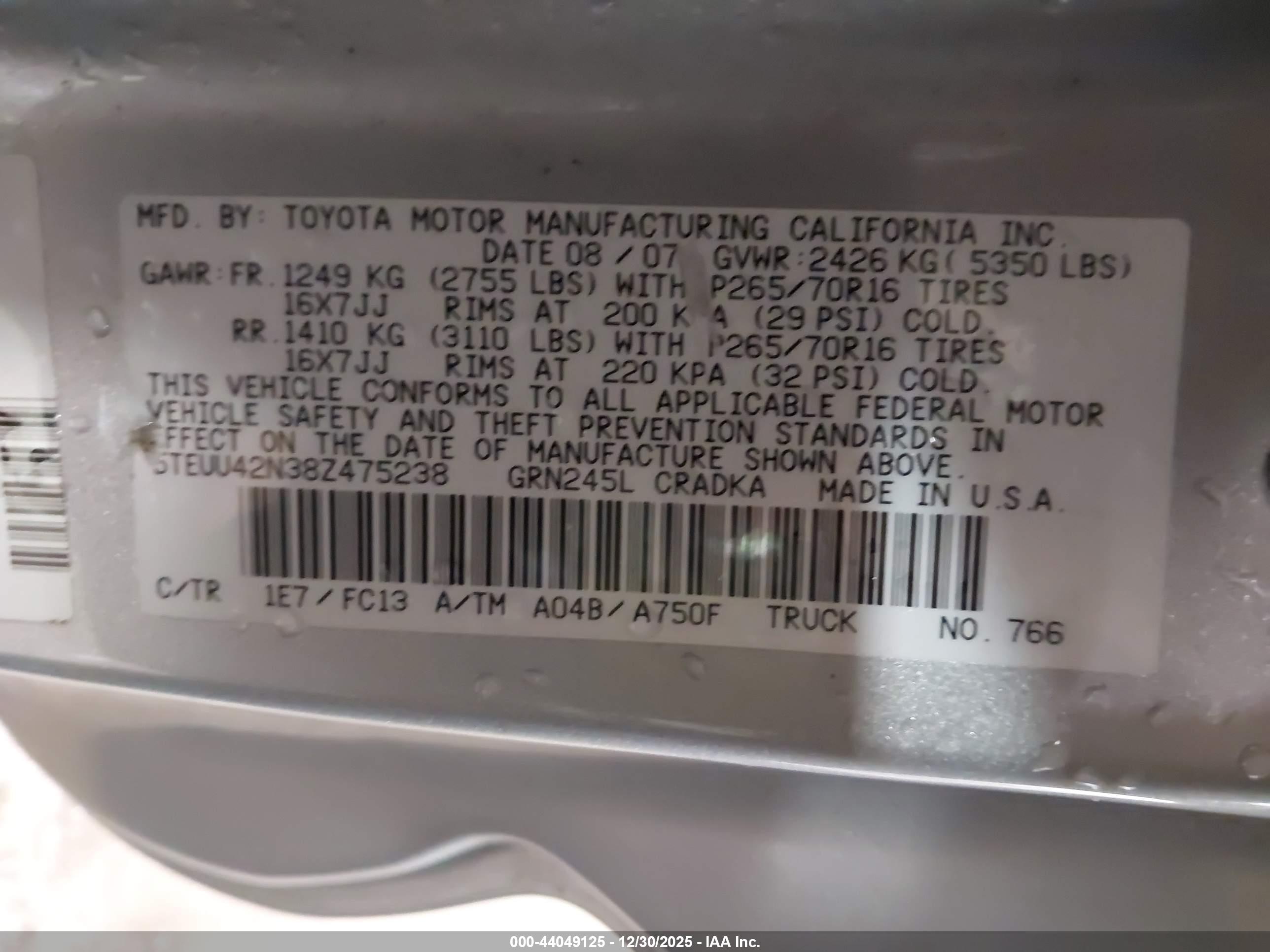 TOYOTA TACOMA image 9