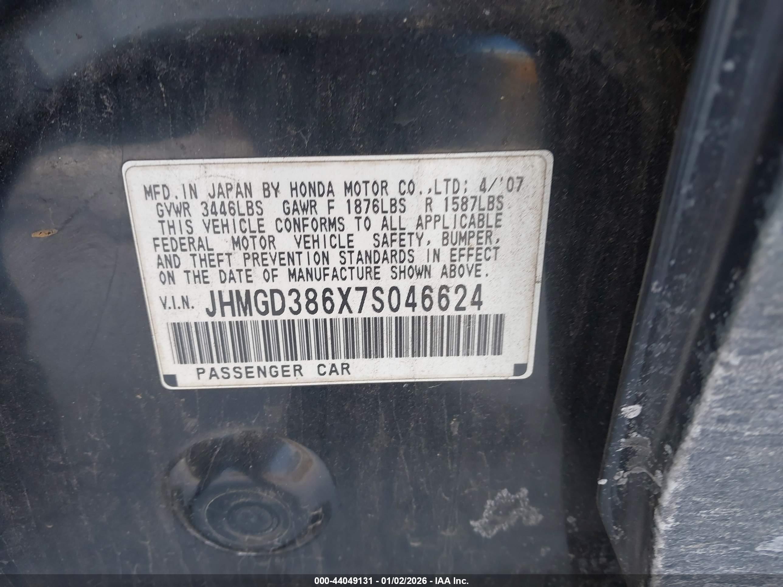 HONDA FIT image 9