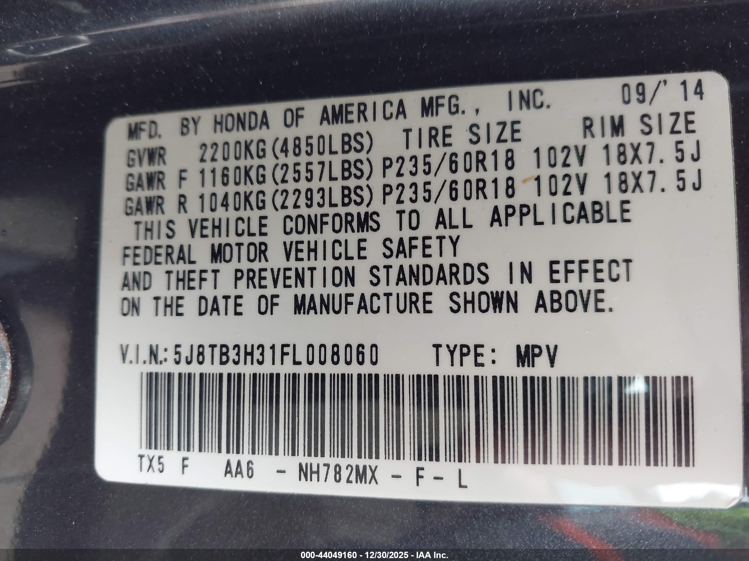 ACURA RDX image 9