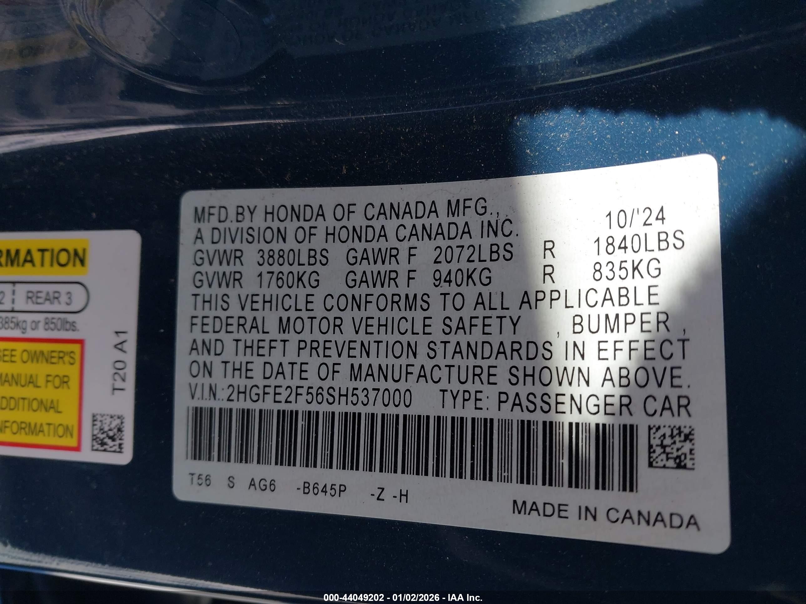 HONDA CIVIC image 9