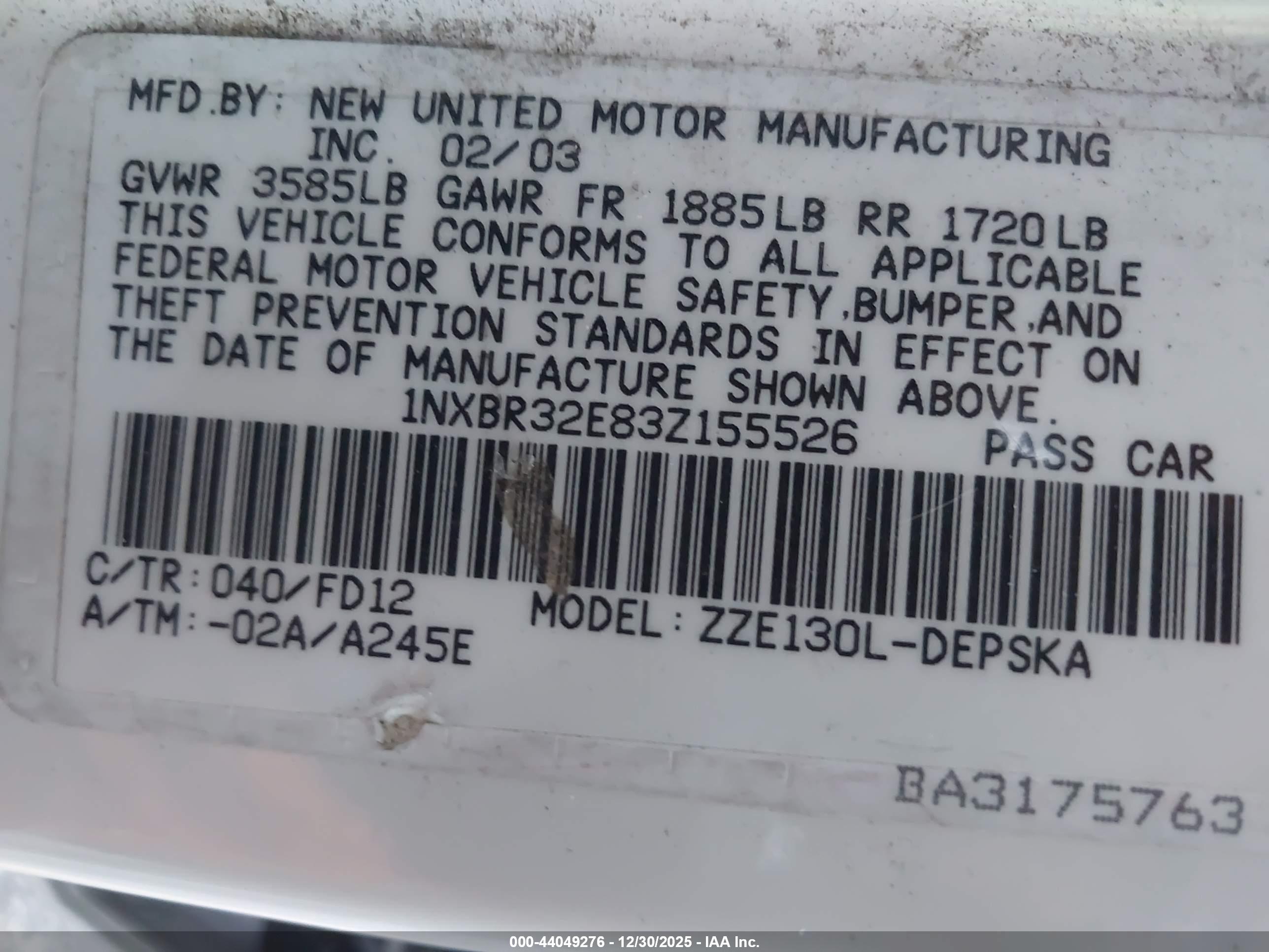 TOYOTA COROLLA image 9