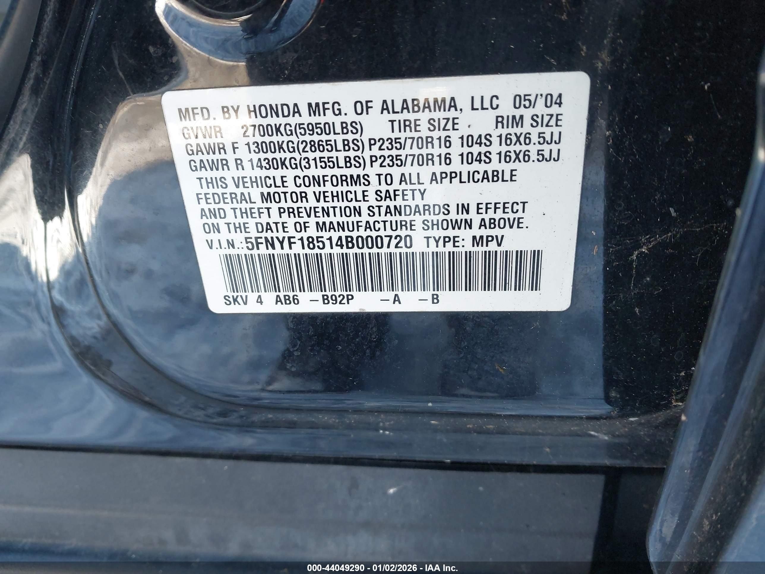HONDA PILOT image 9