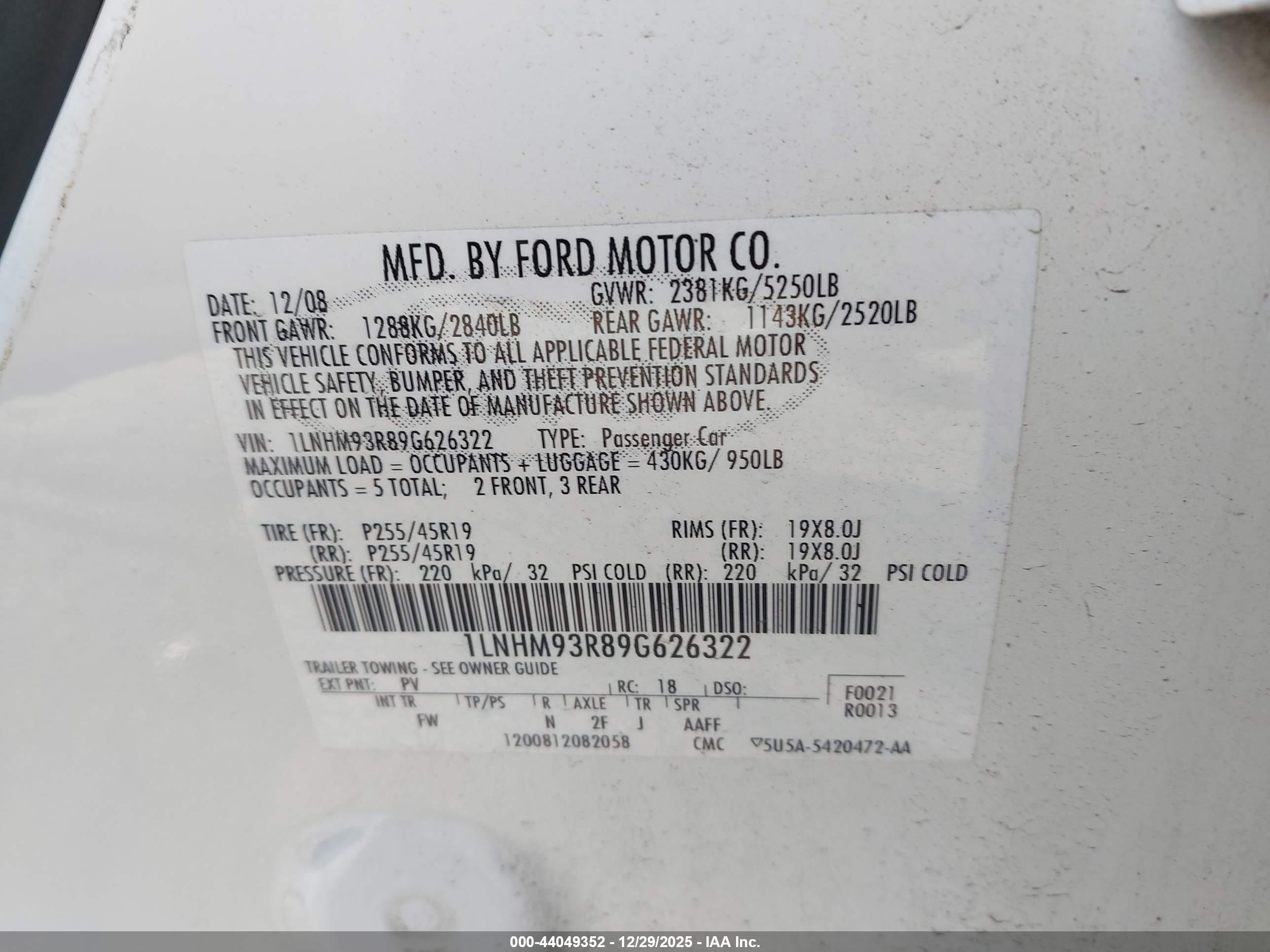 LINCOLN MKS image 9
