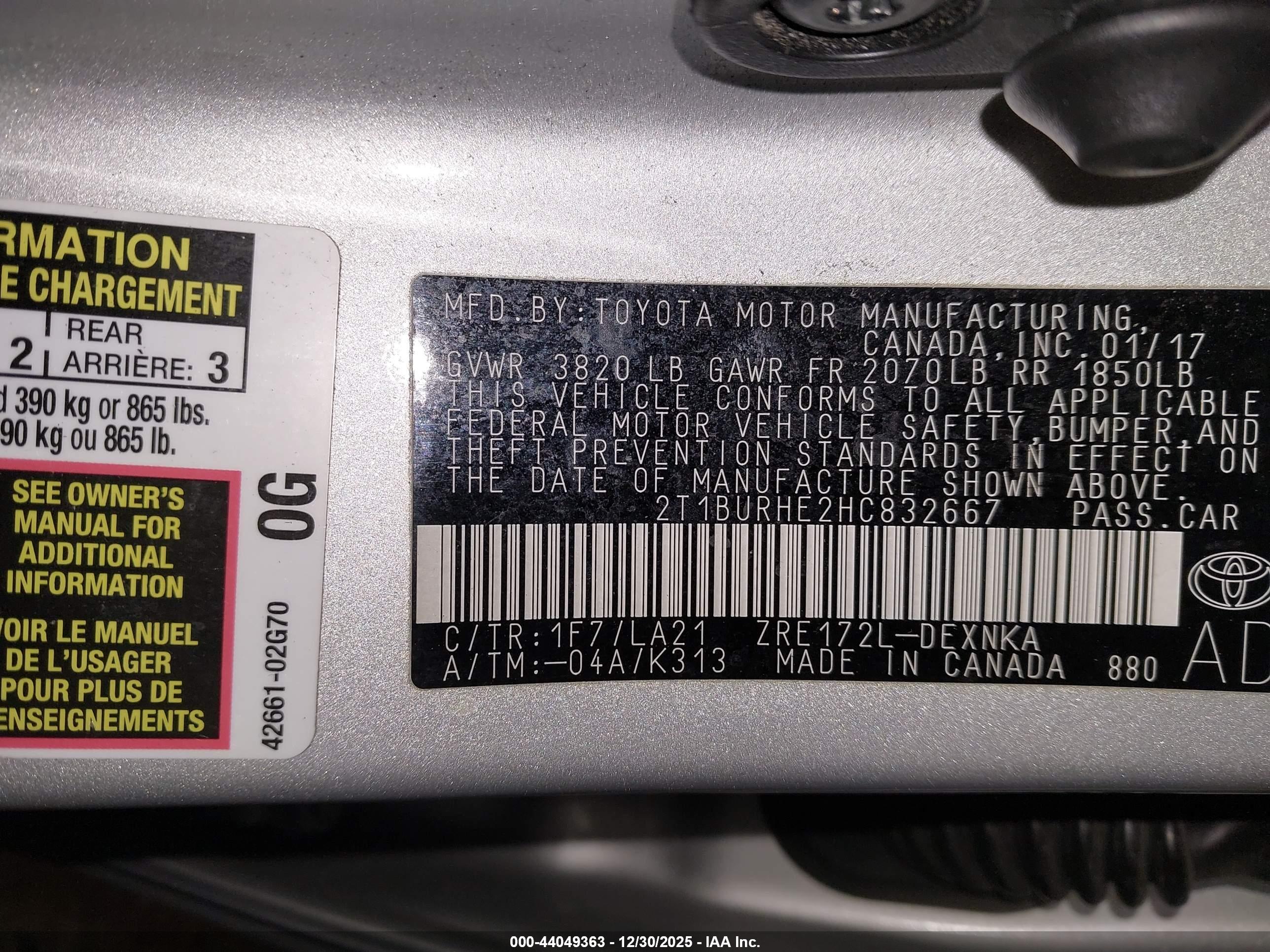TOYOTA COROLLA image 9