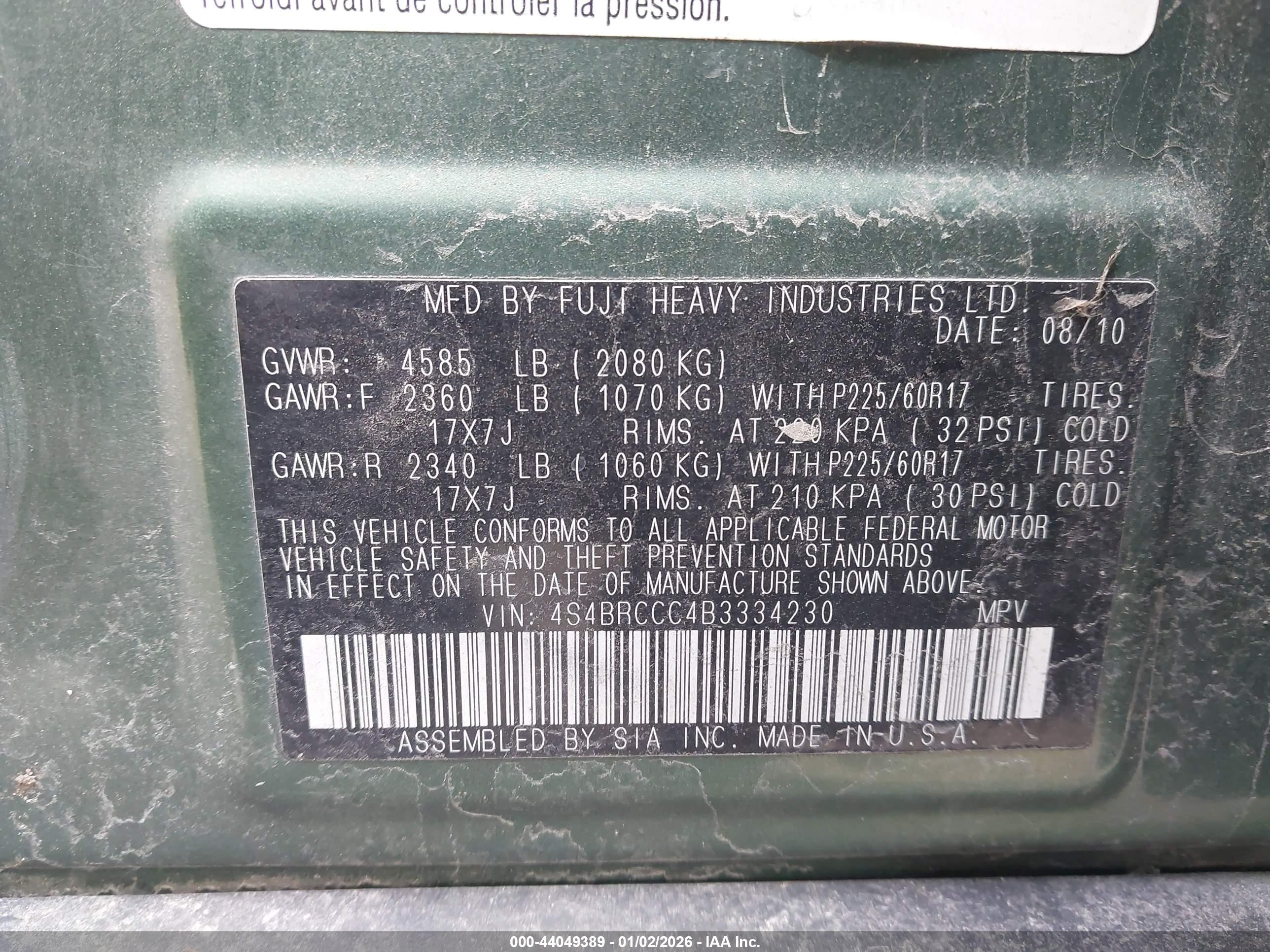 SUBARU OUTBACK image 9
