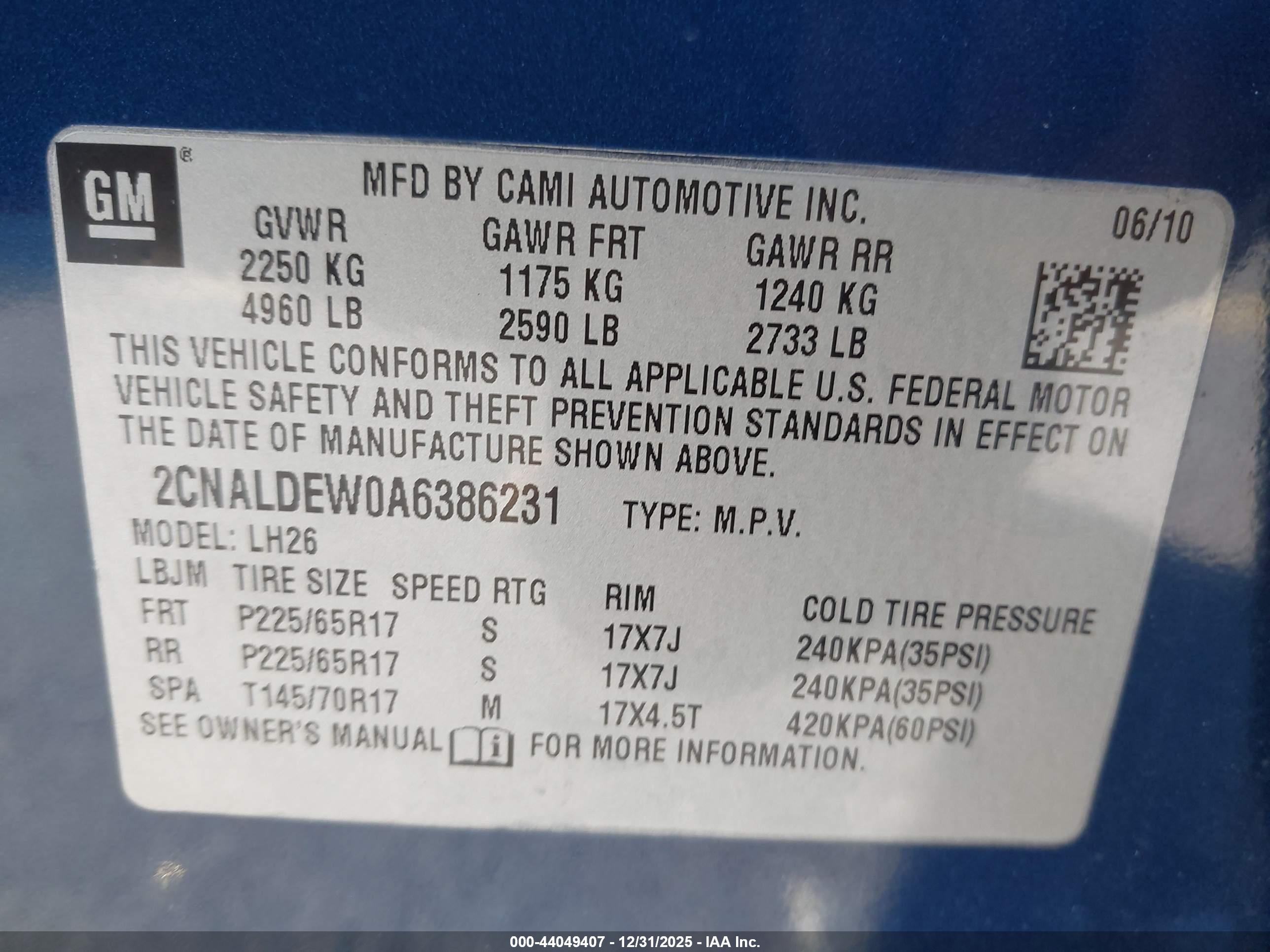 CHEVROLET EQUINOX image 9