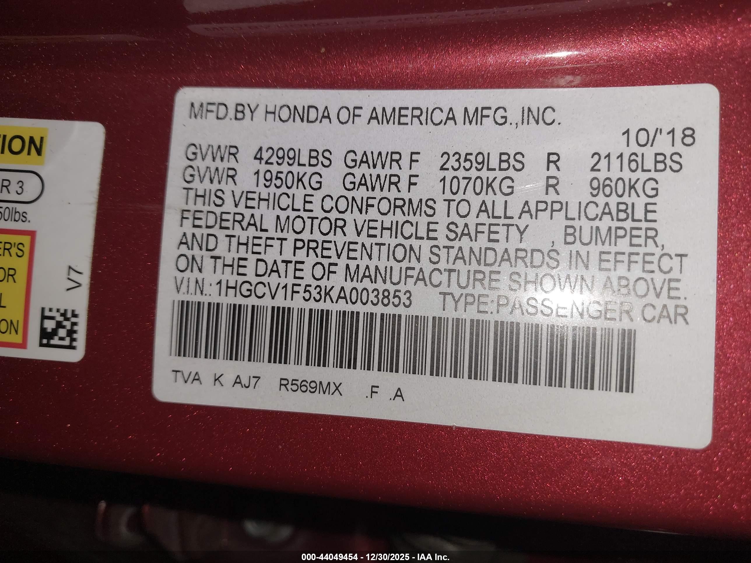 HONDA ACCORD image 9