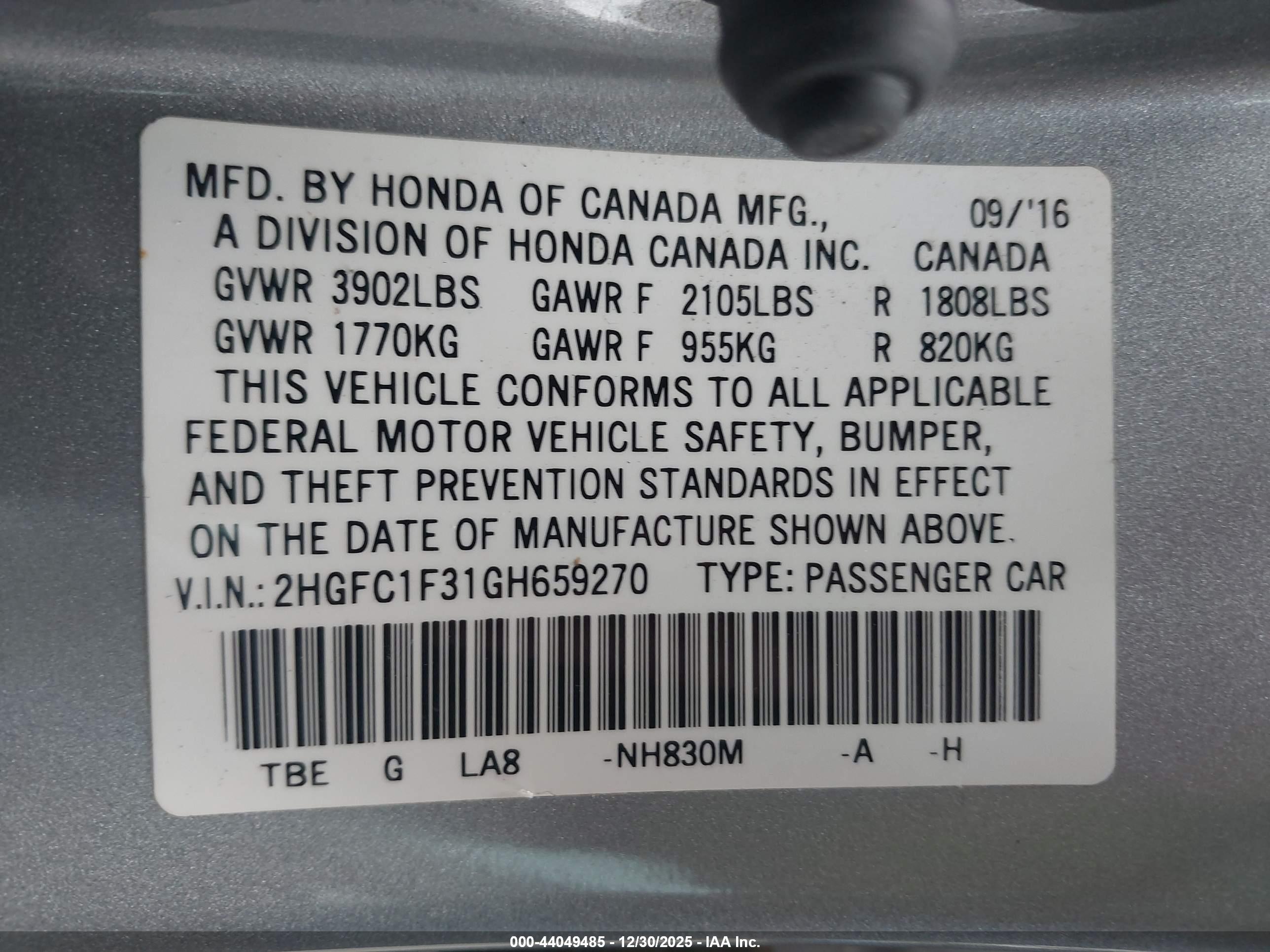 HONDA CIVIC image 9