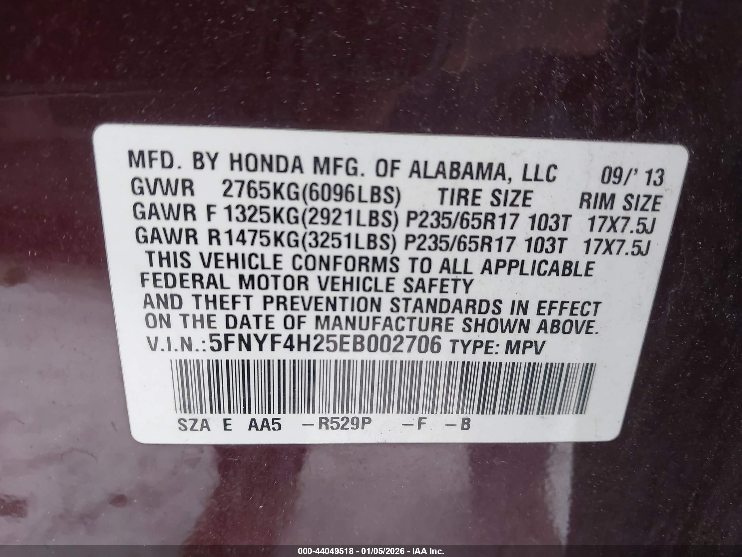 HONDA PILOT image 9